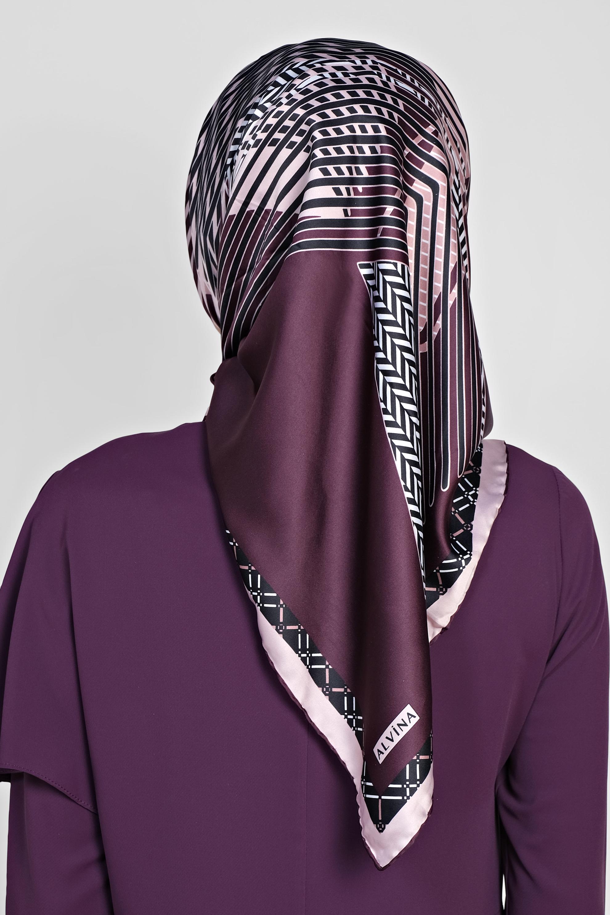 Tesettür giyim MÜRDÜM 5583-1 ALVİNA DESENLİ EŞARP