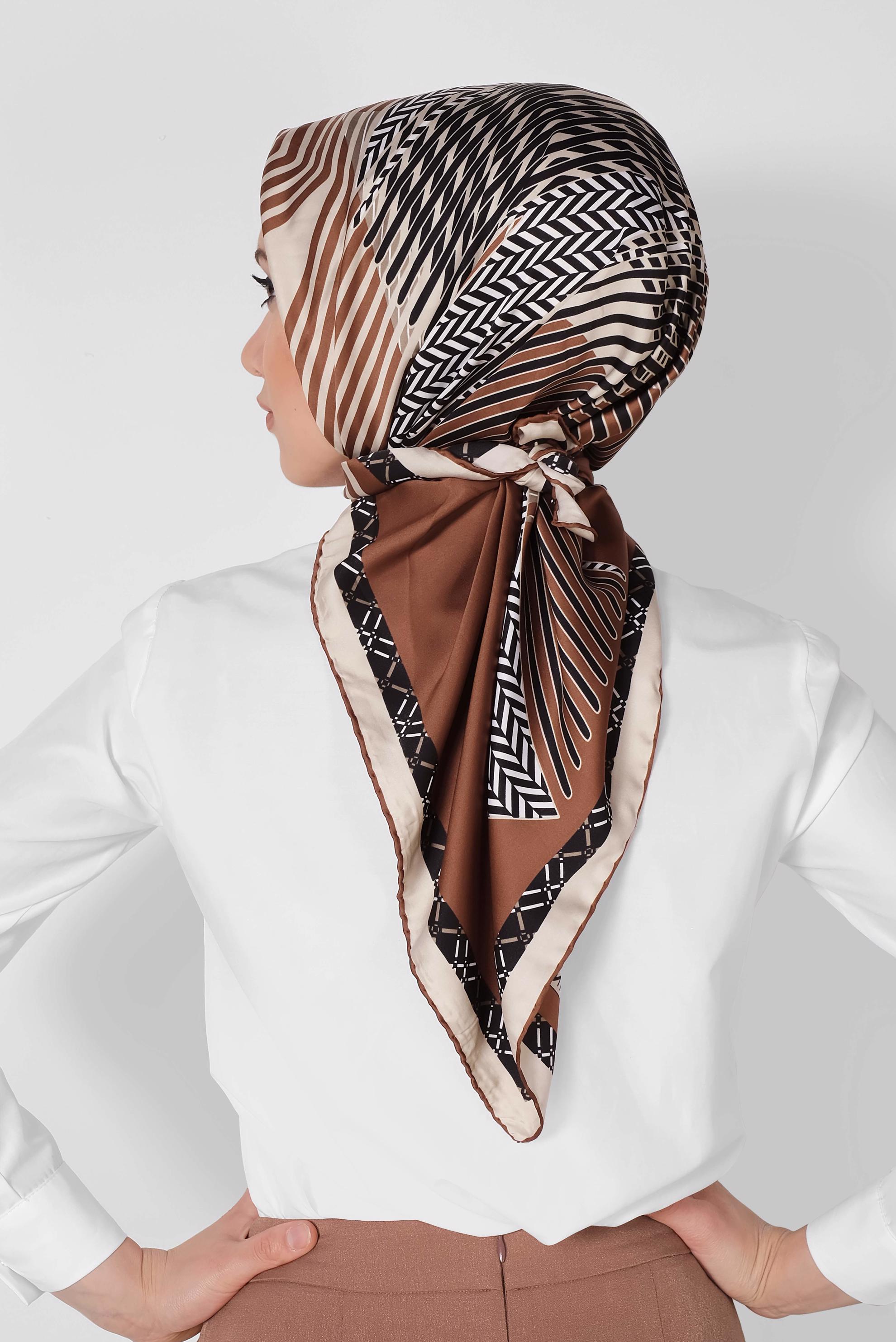 Tesettür giyim TABA 5583-1 ALVİNA DESENLİ EŞARP