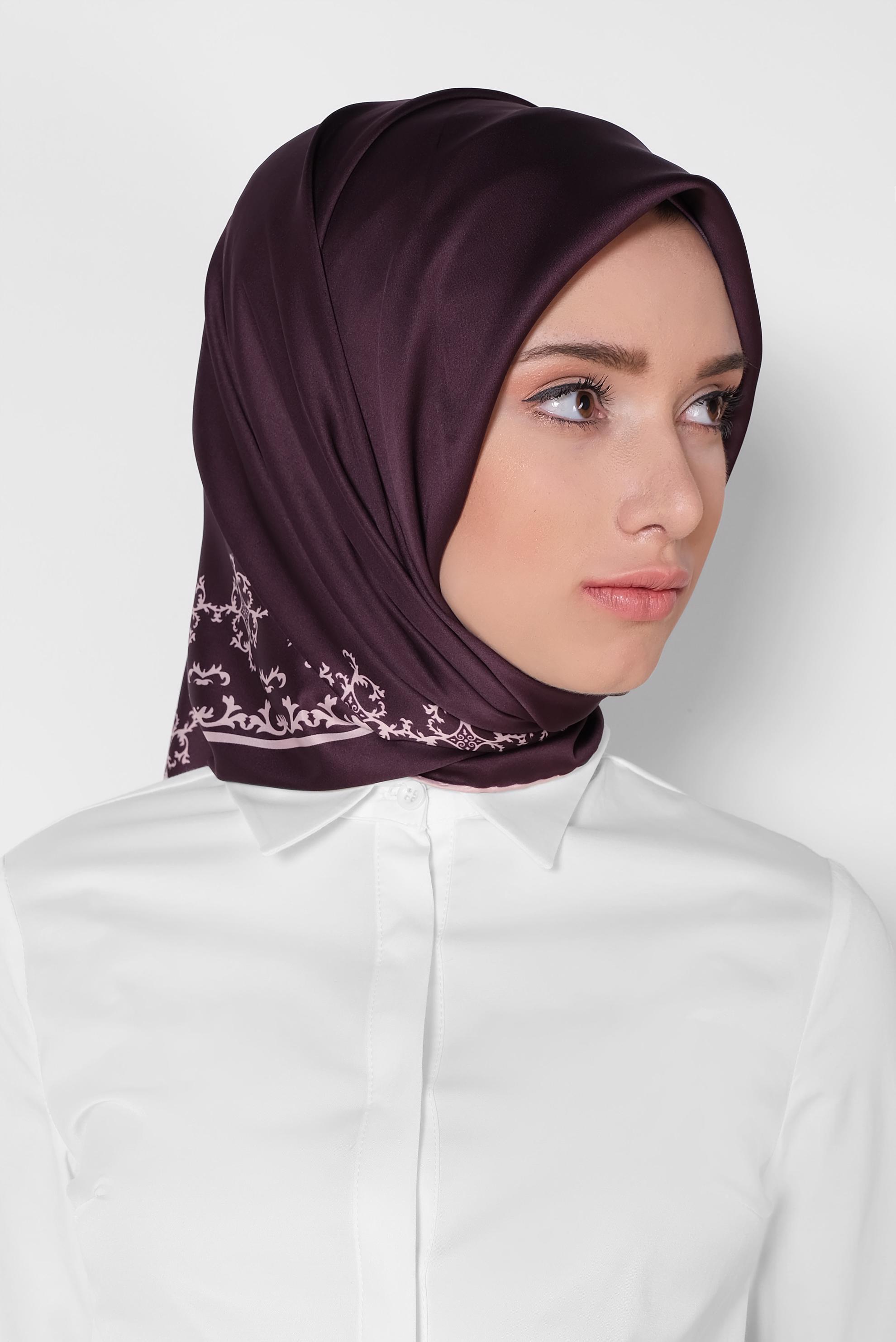 Tesettür giyim MÜRDÜM 5584-1 ALVİNA DESENLİ EŞARP