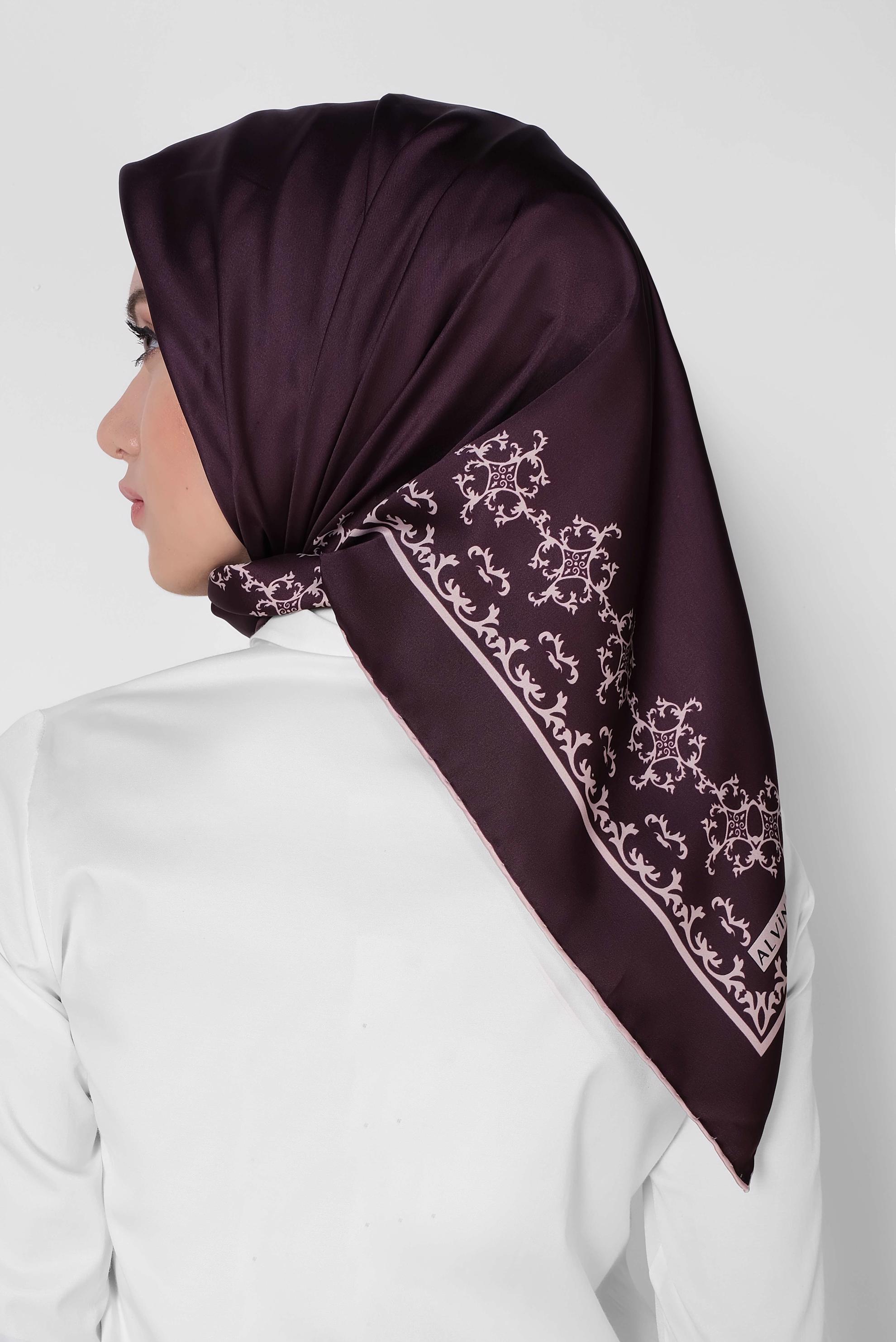 Tesettür giyim MÜRDÜM 5584-1 ALVİNA DESENLİ EŞARP