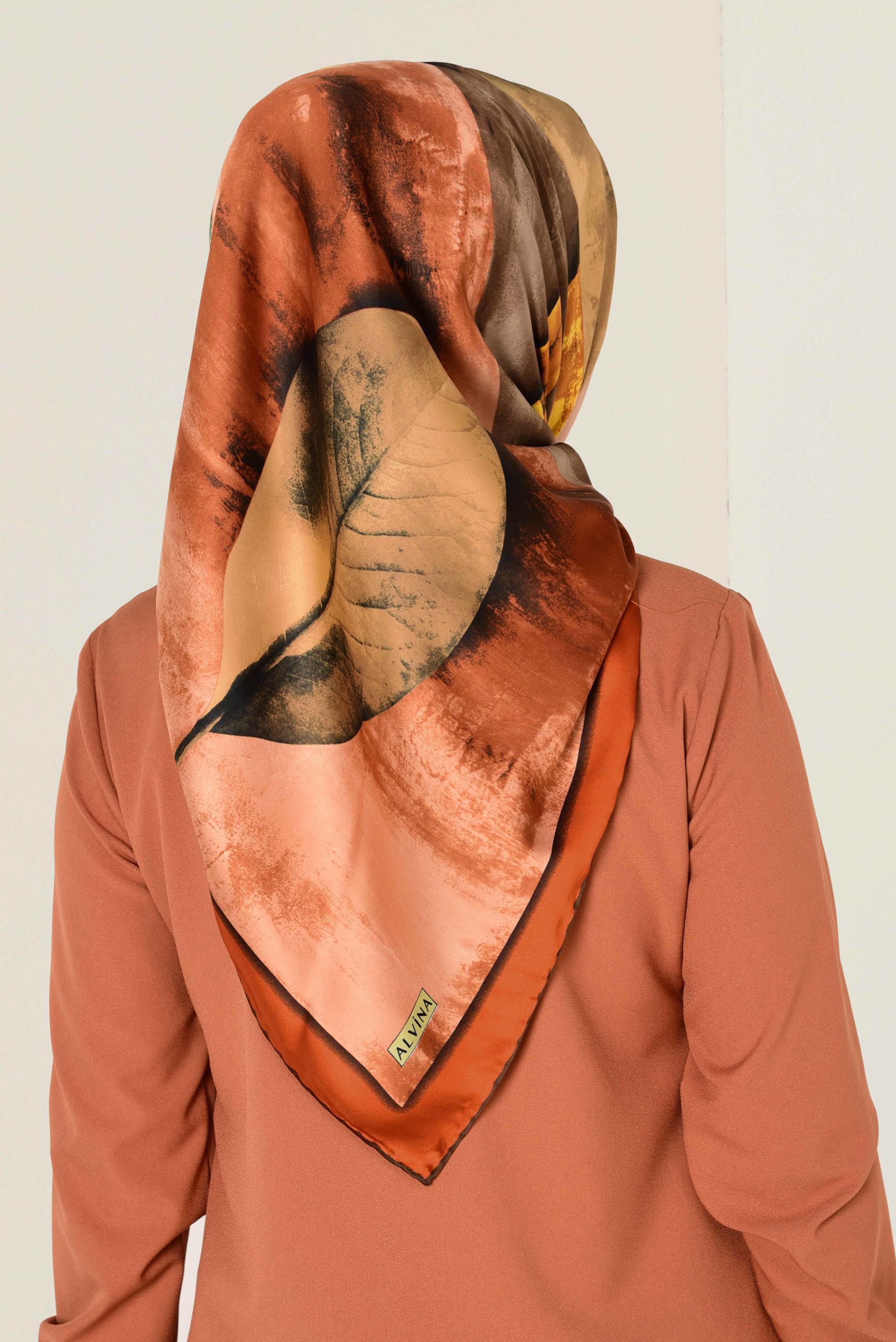 Tesettür giyim TABA 11418-1 ALVİNA DESENLİ EŞARP