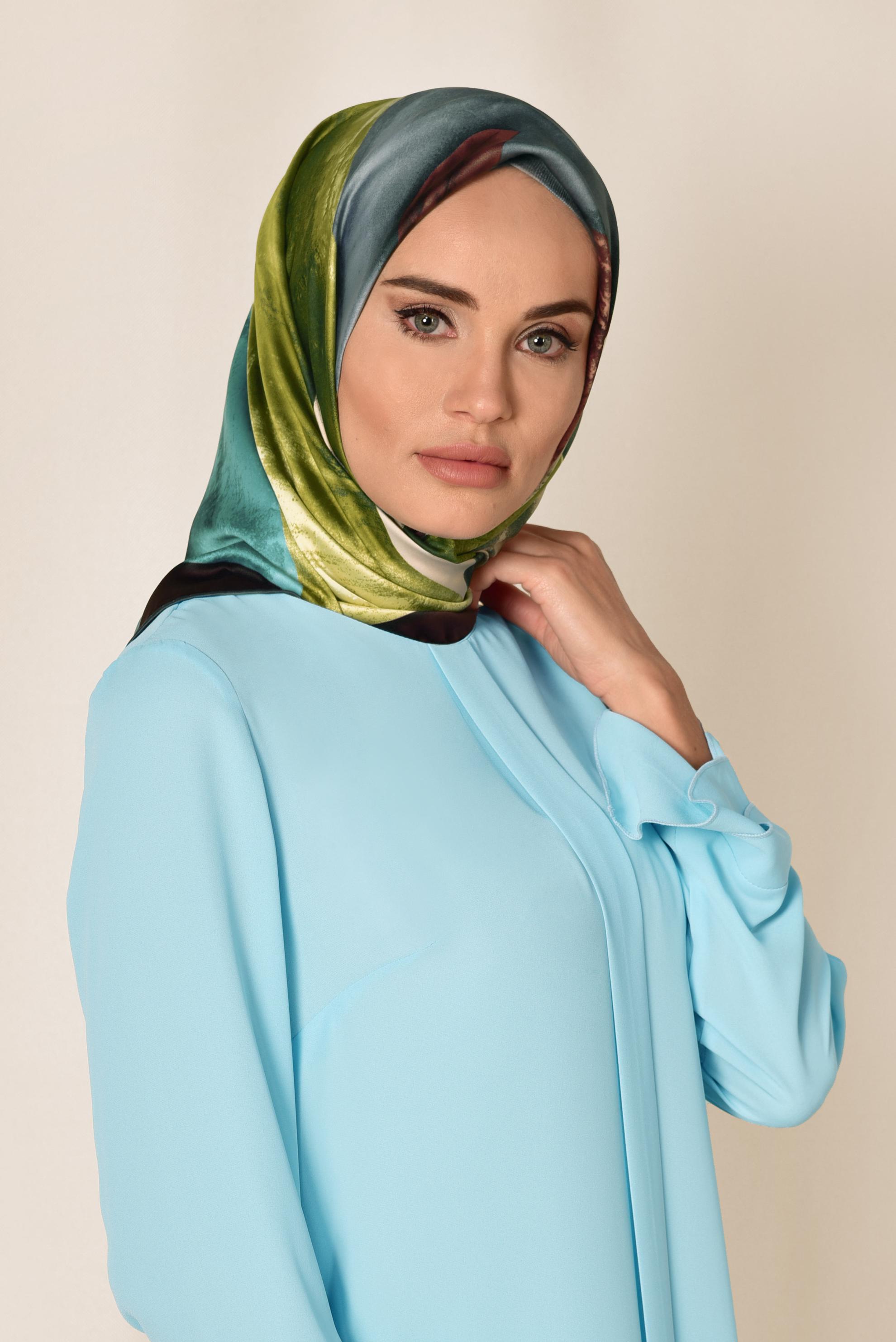 Tesettür giyim MÜRDÜM 11418-1 ALVİNA DESENLİ EŞARP