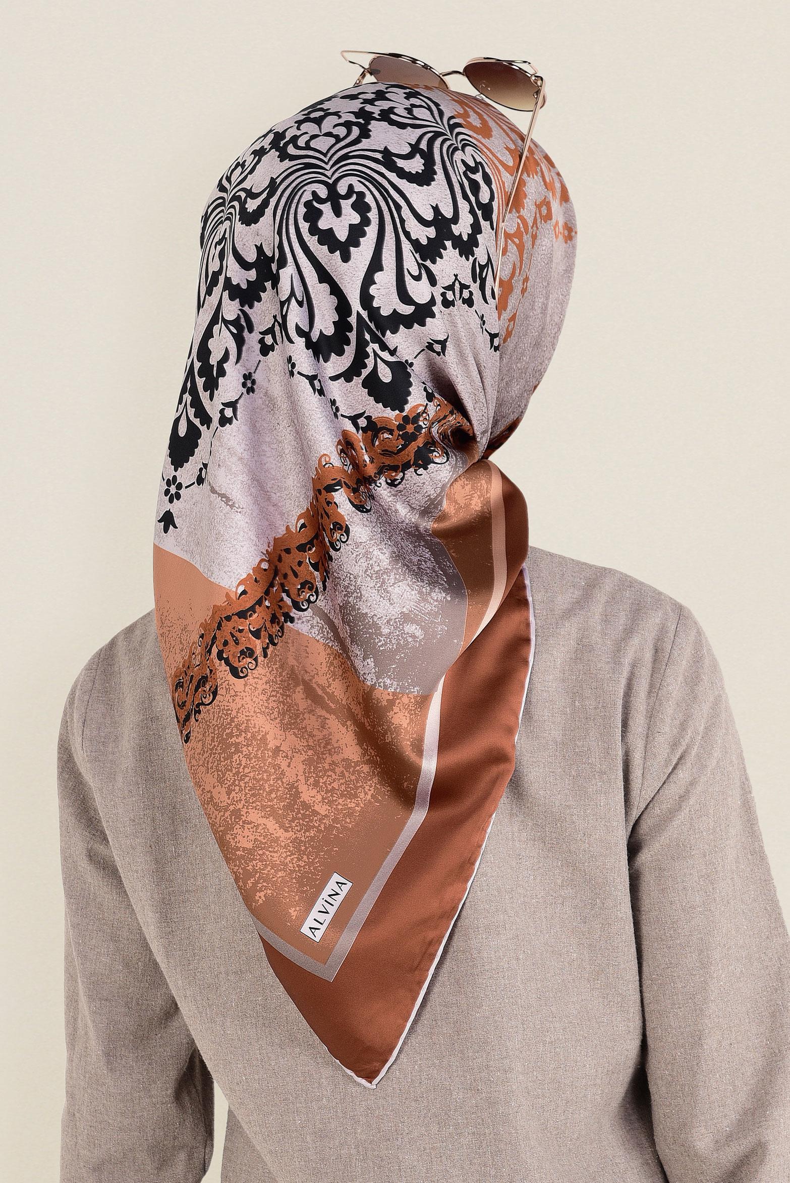 Tesettür giyim TABA 12156-1 ALVİNA DESENLİ EŞARP