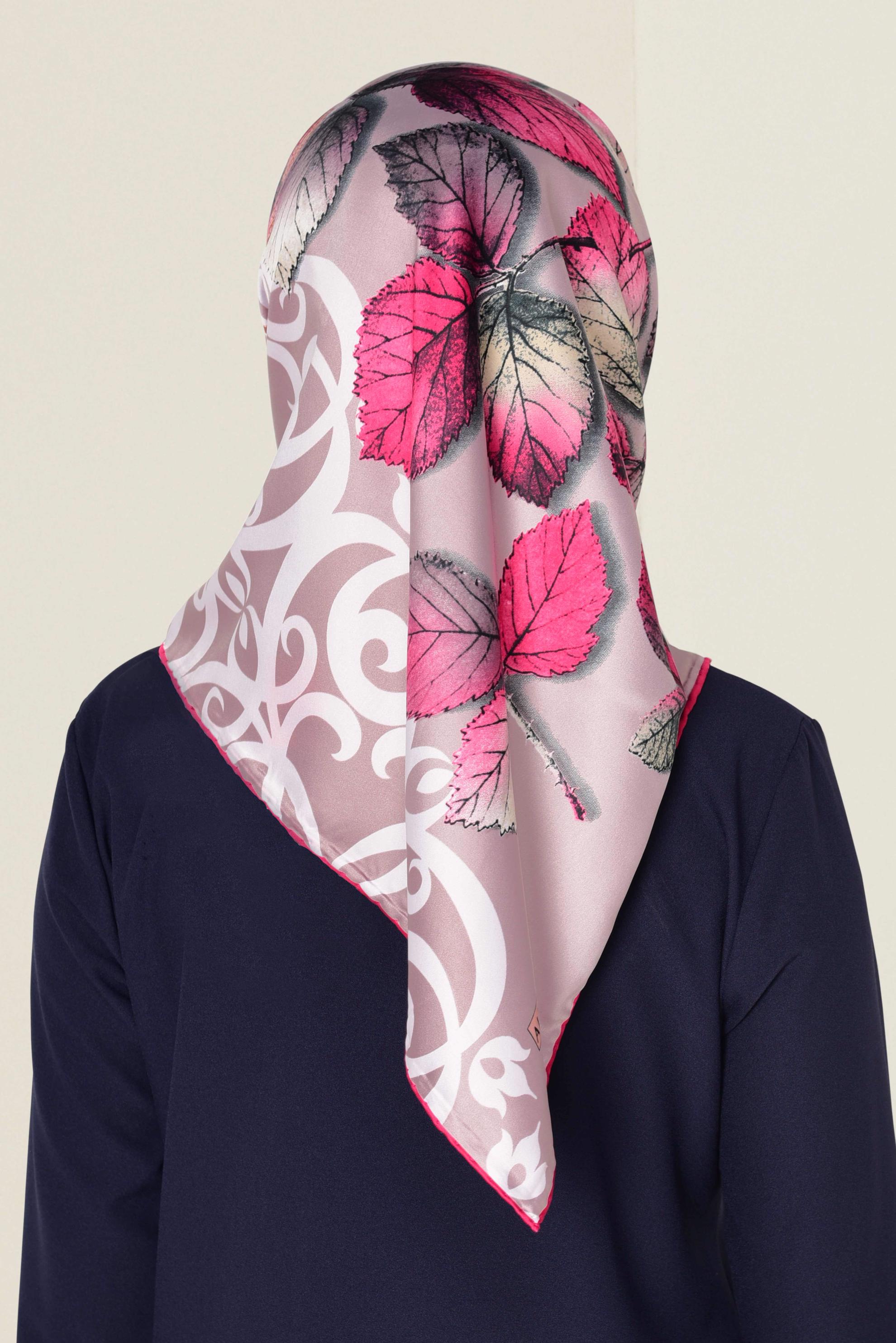 Tesettür giyim PUDRA 12167-1 ALVİNA DESENLİ EŞARP