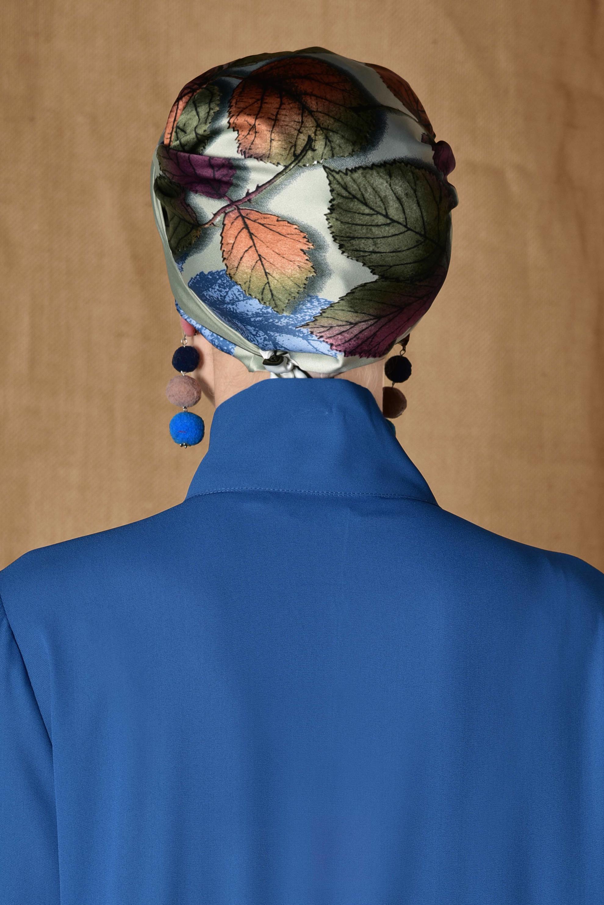 Tesettür giyim YEŞİL 12167-1 ALVİNA DESENLİ EŞARP