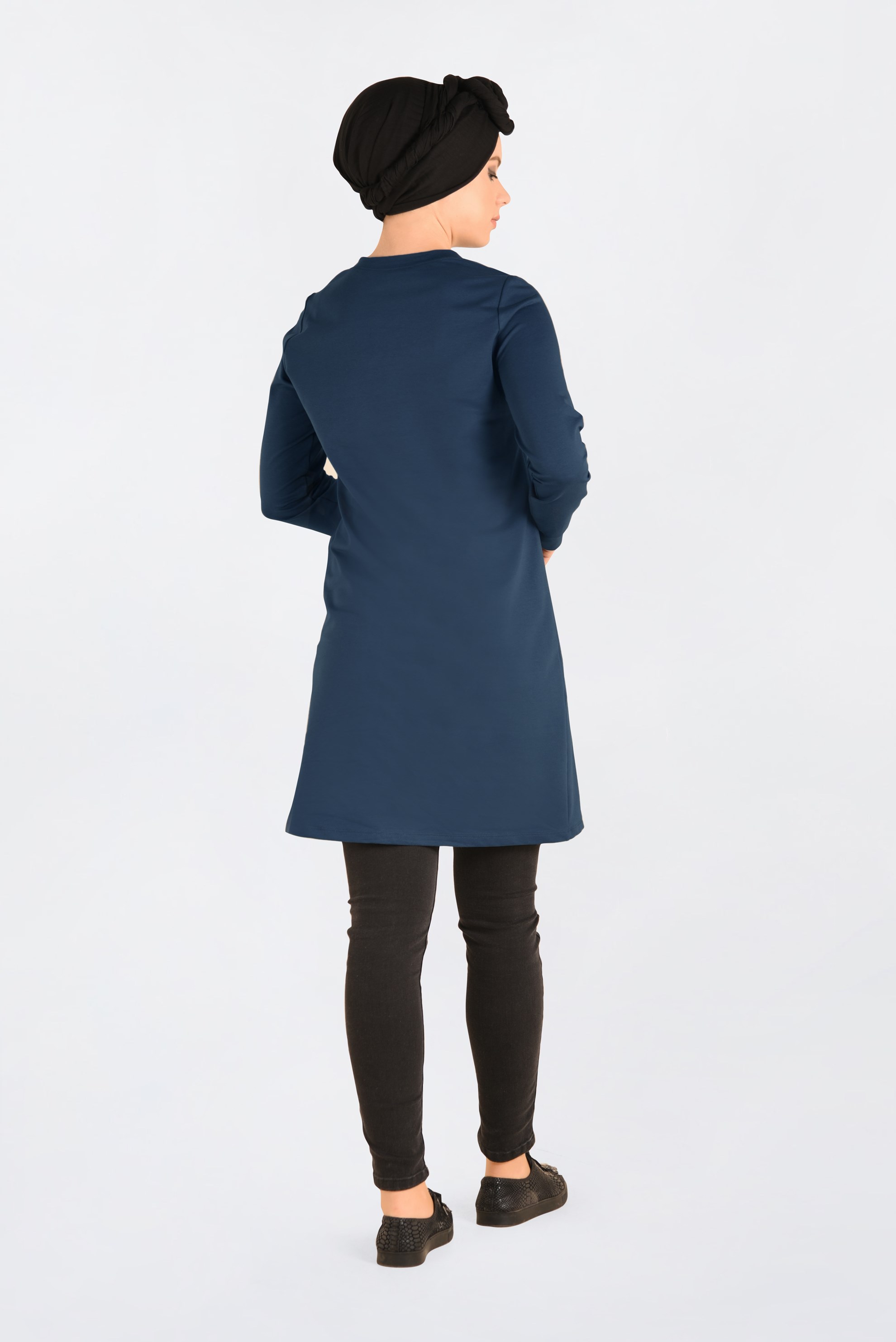 Tesettür giyim LACİVERT CEP DETAYLI EŞOFMAN TUNİK 4546