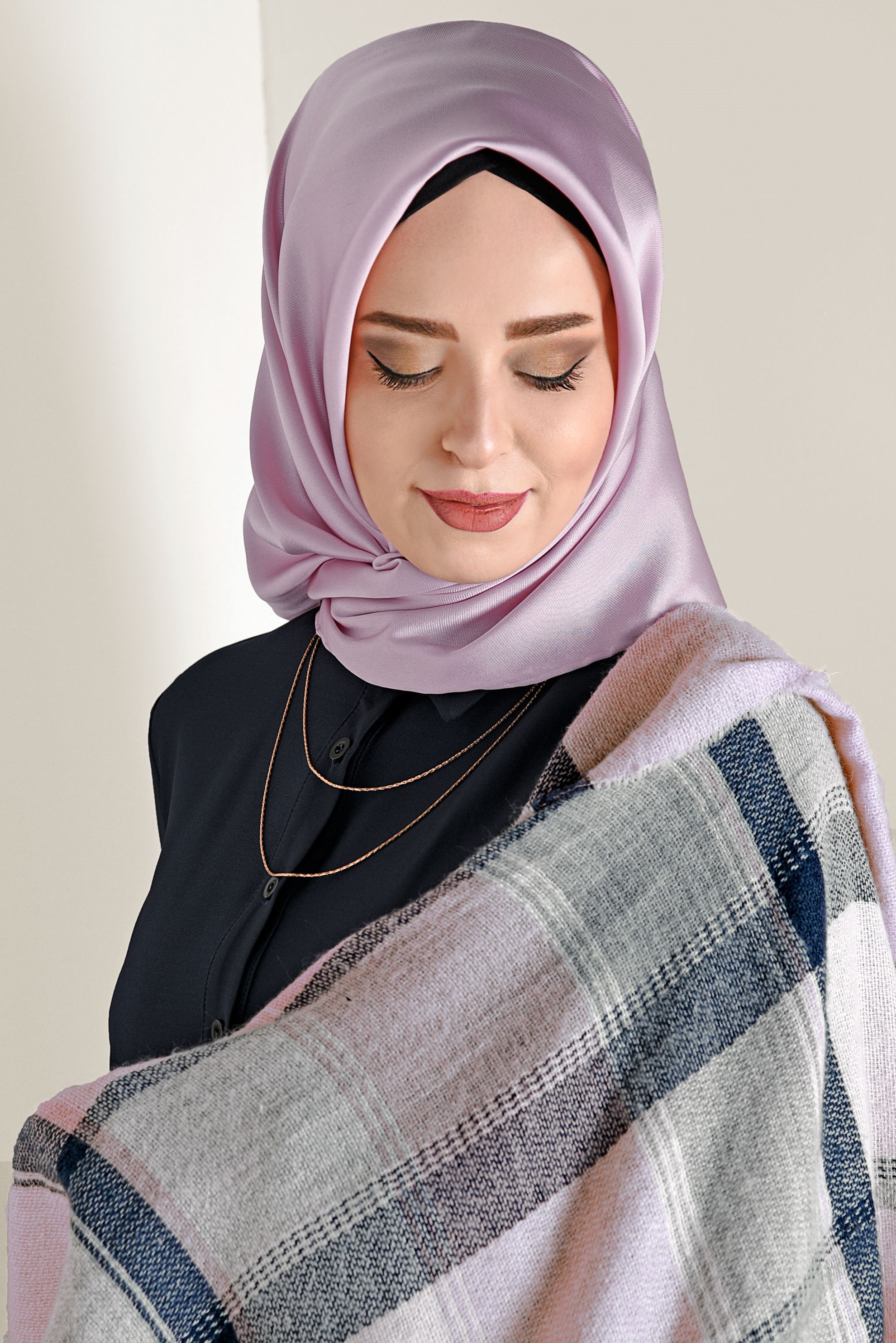 Tesettür giyim PUDRA ALVİNA GOLDEN EŞARP 9931 