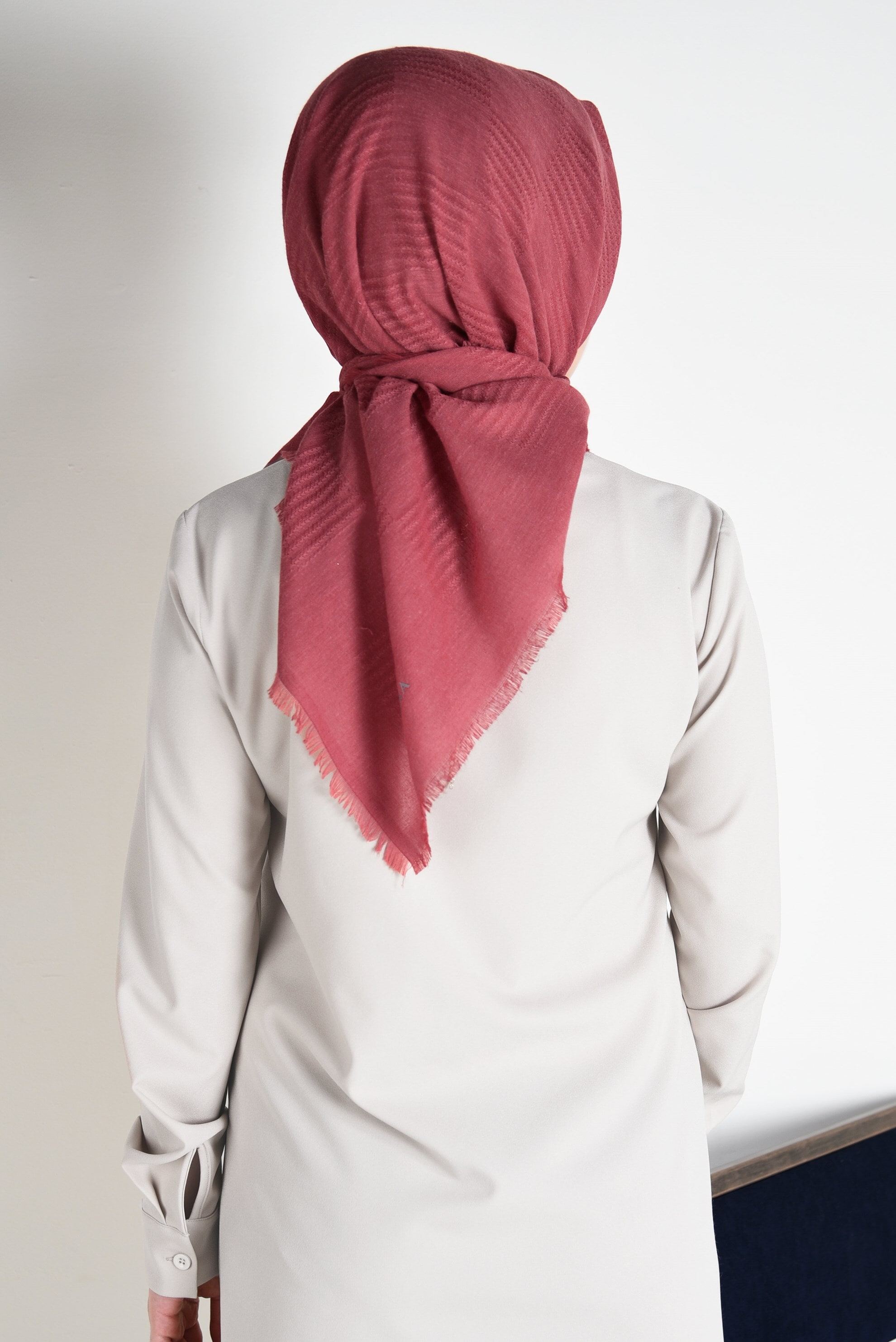 Tesettür giyim KIRMIZI ALVİNA EŞARP 9939 