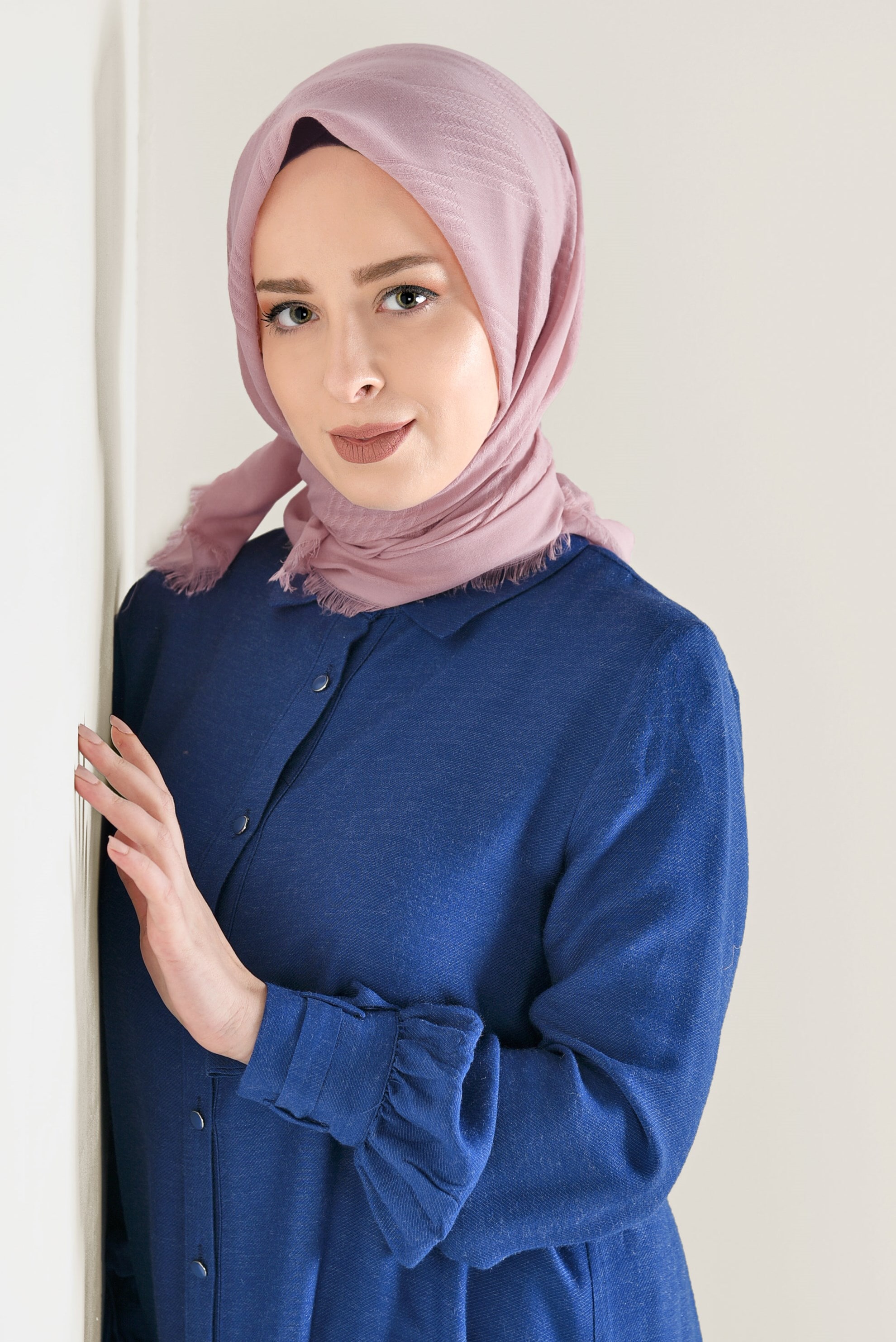 Tesettür giyim PUDRA ALVİNA EŞARP 9939 