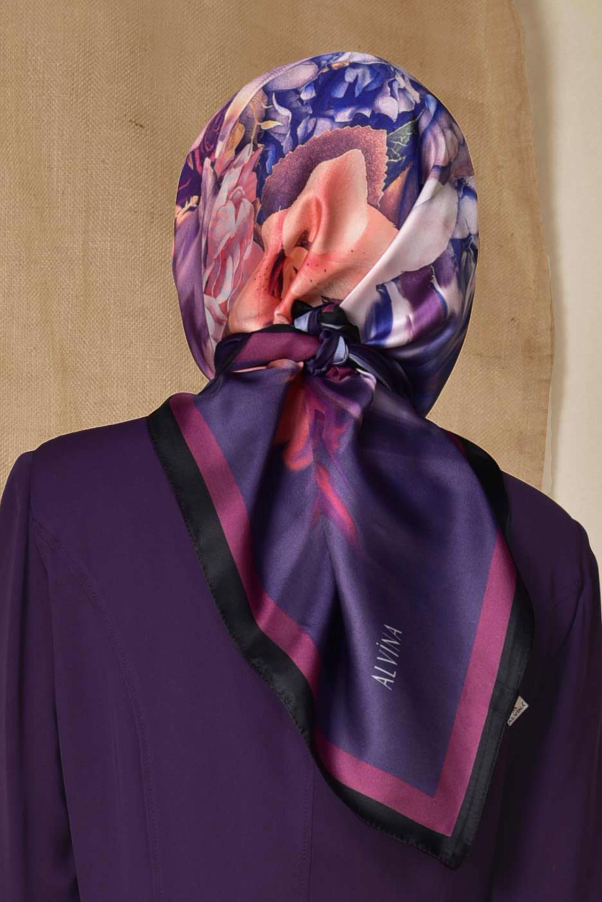 Tesettür giyim MOR 9942 ALVİNA DİJİTAL EŞARP