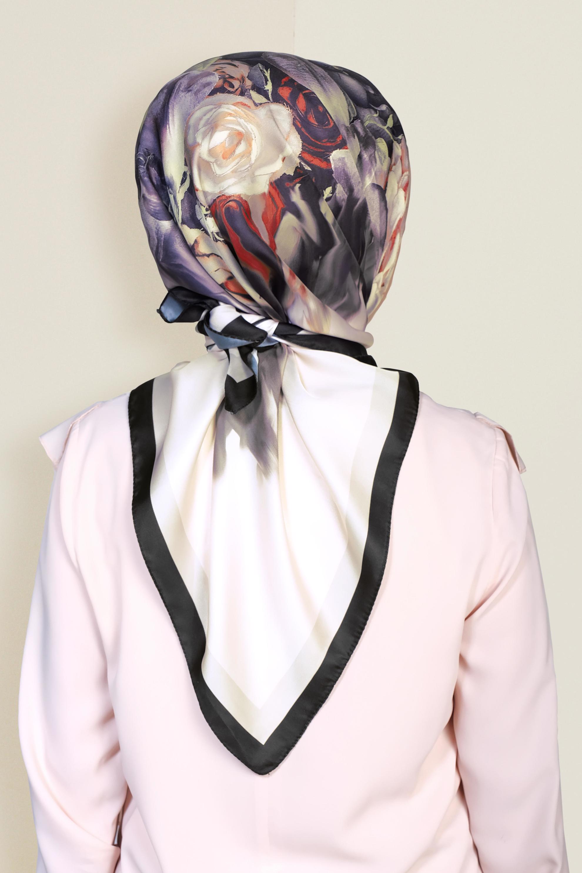 Tesettür giyim BEJ 9942 ALVİNA DİJİTAL EŞARP