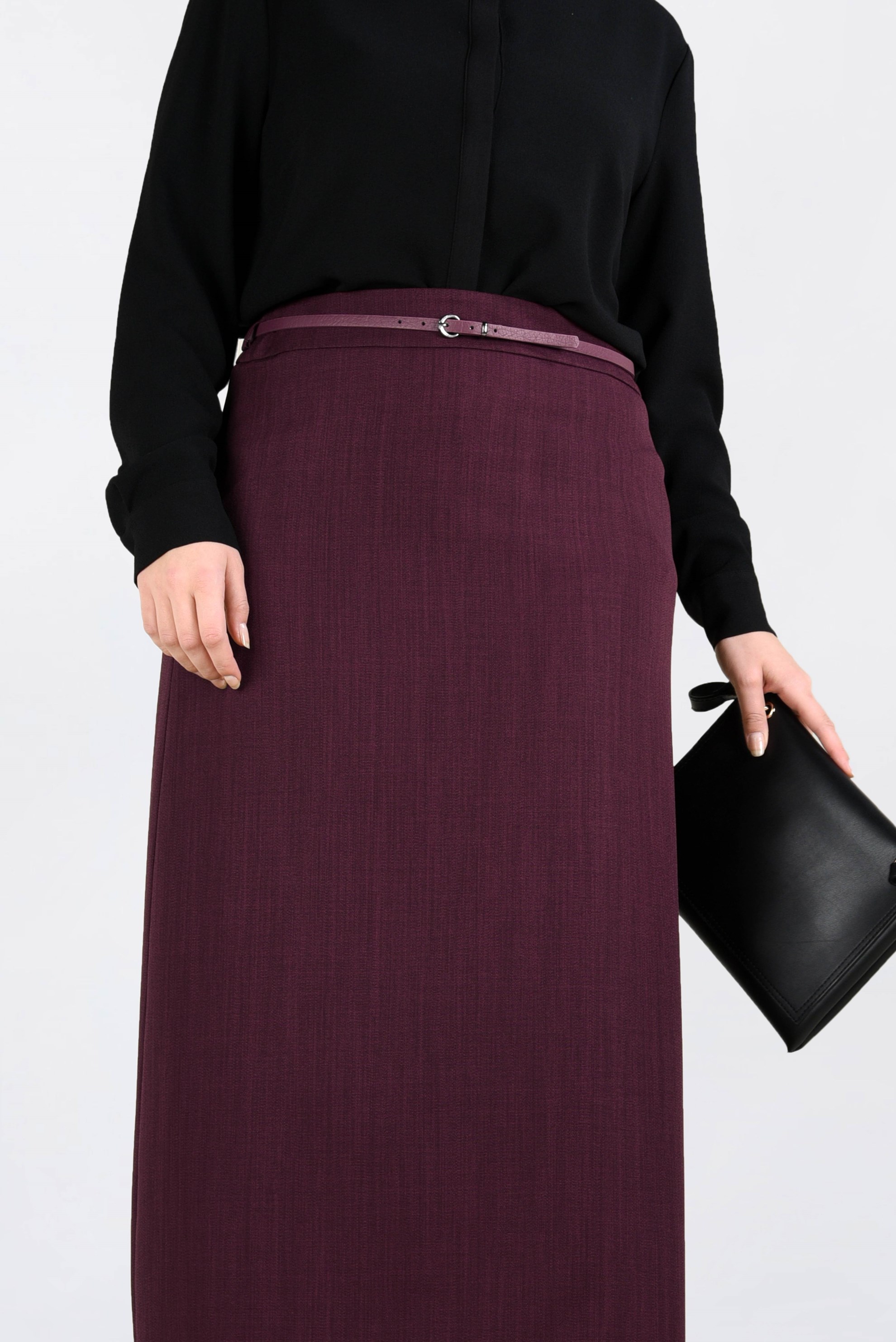 Vêtements hijab PRUNE JUPE TUBE À CLASSIQUE 6254 