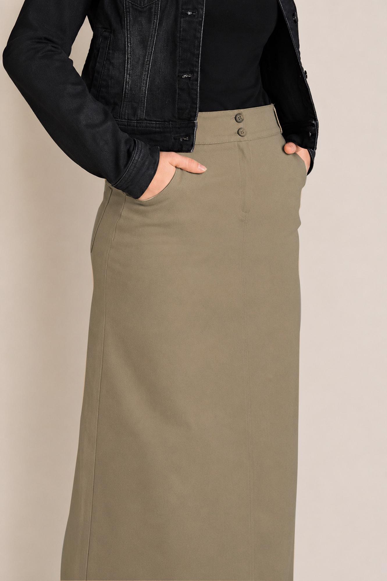 Vêtements hijab BEIGE JUPE EN COTON 6262