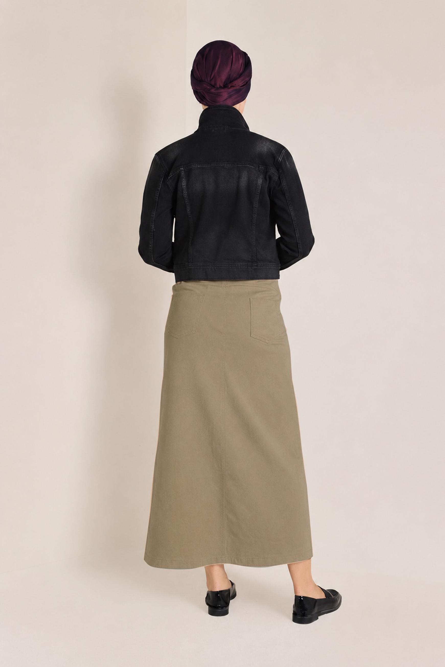 Vêtements hijab BEIGE JUPE EN COTON 6262