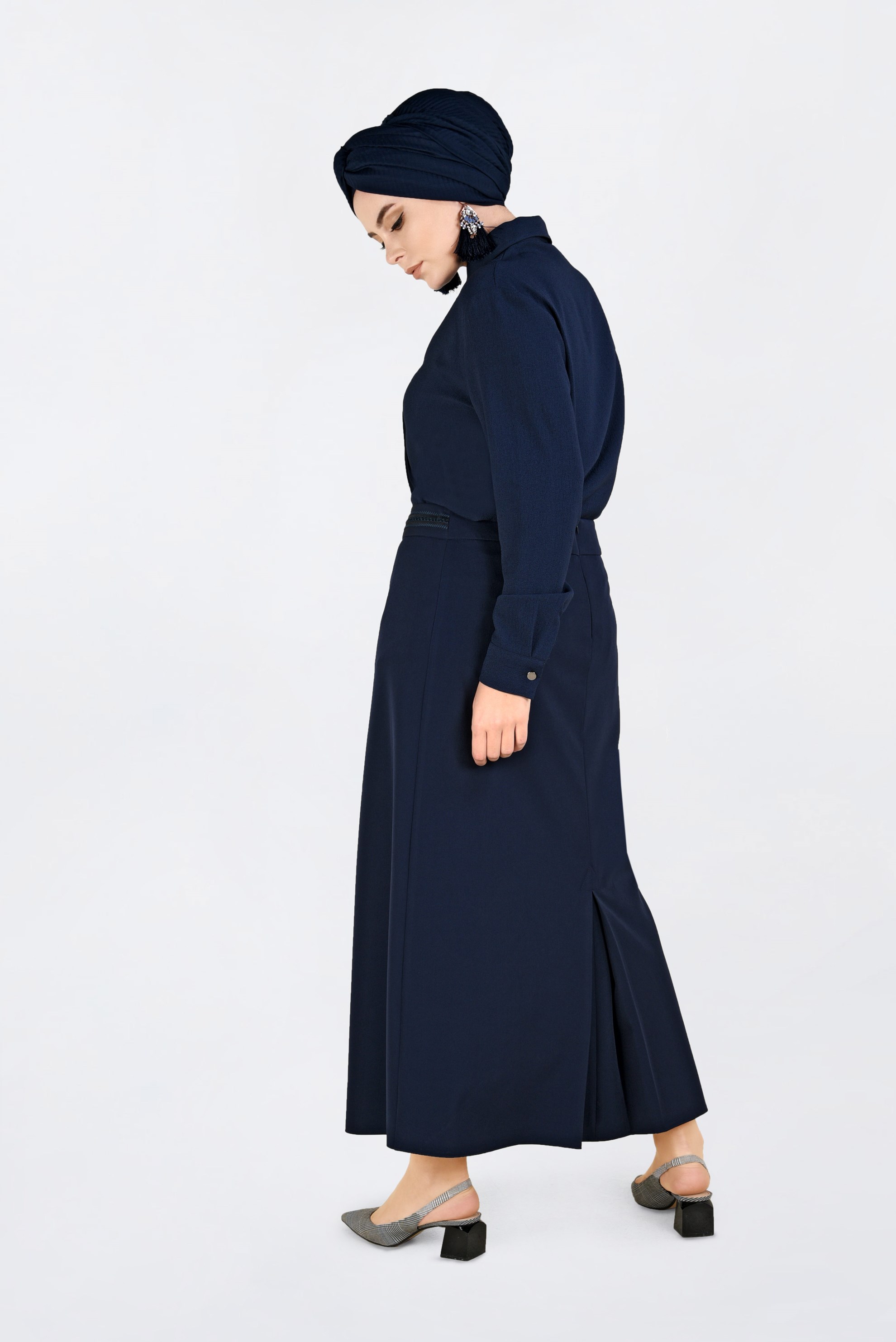 Vêtements hijab BLEU MARINE JUPE À SEQUINS 6290 