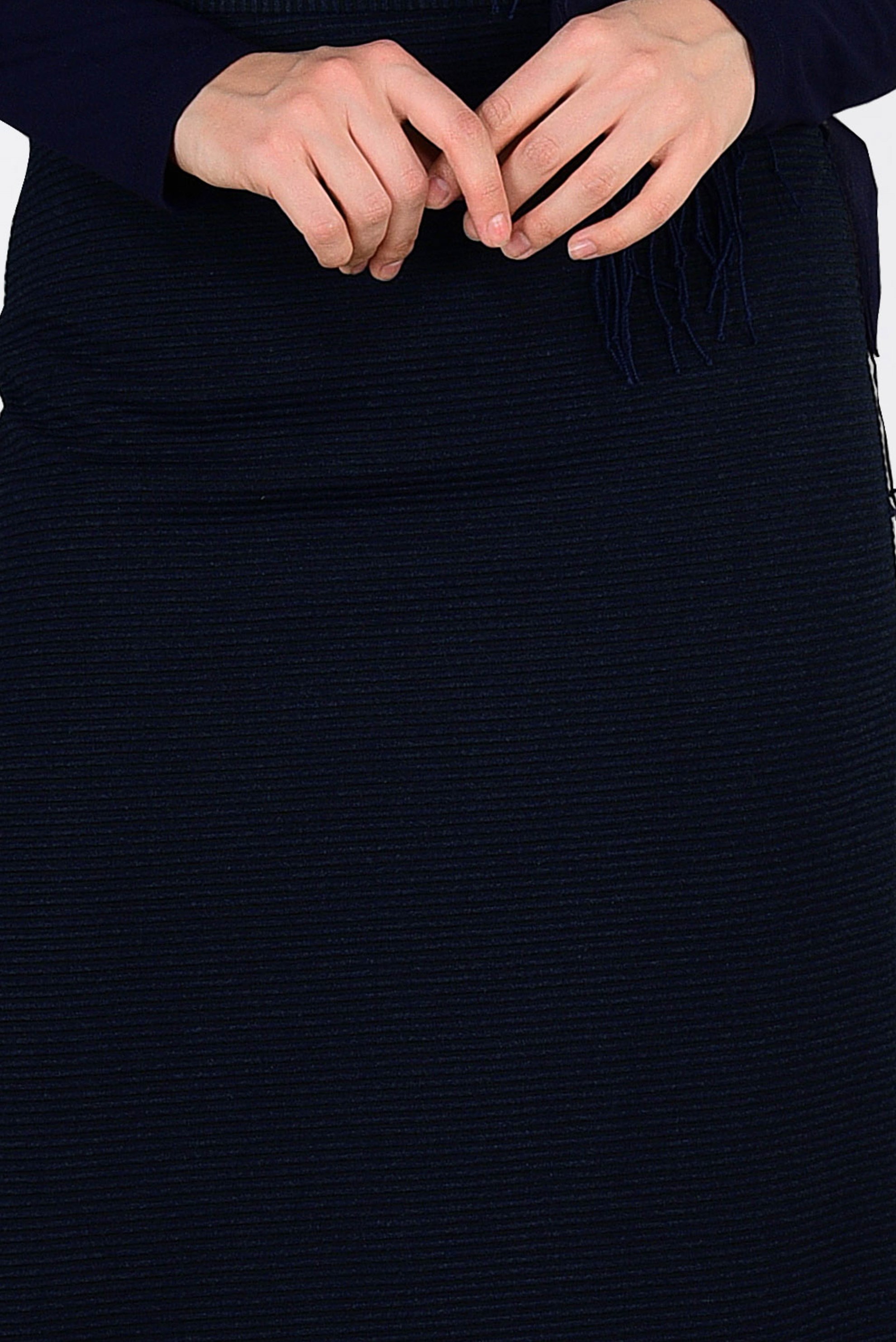 Tesettür giyim LACİVERT FİTİLLİ FERMUARLI ETEK 6300 