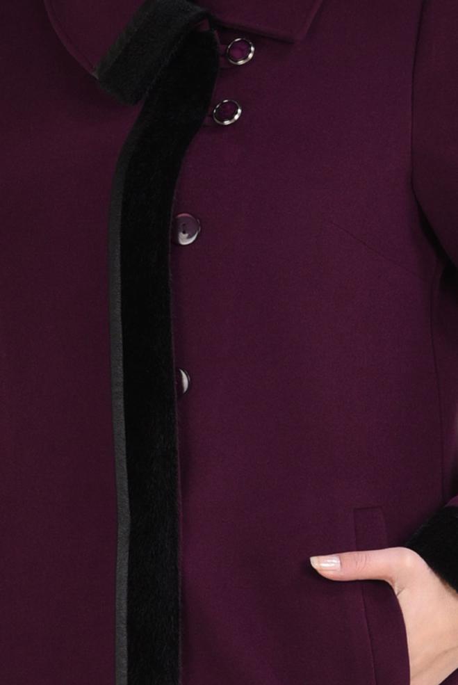 Hijab clothing DAMSON BUTTONED AND LEATHER DETAILED WALKER COAT 9807  - ALVİNA