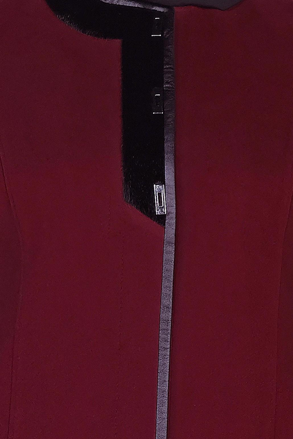 Tesettür giyim BORDO BİSİKLET YAKA KAŞE MANTO 9811