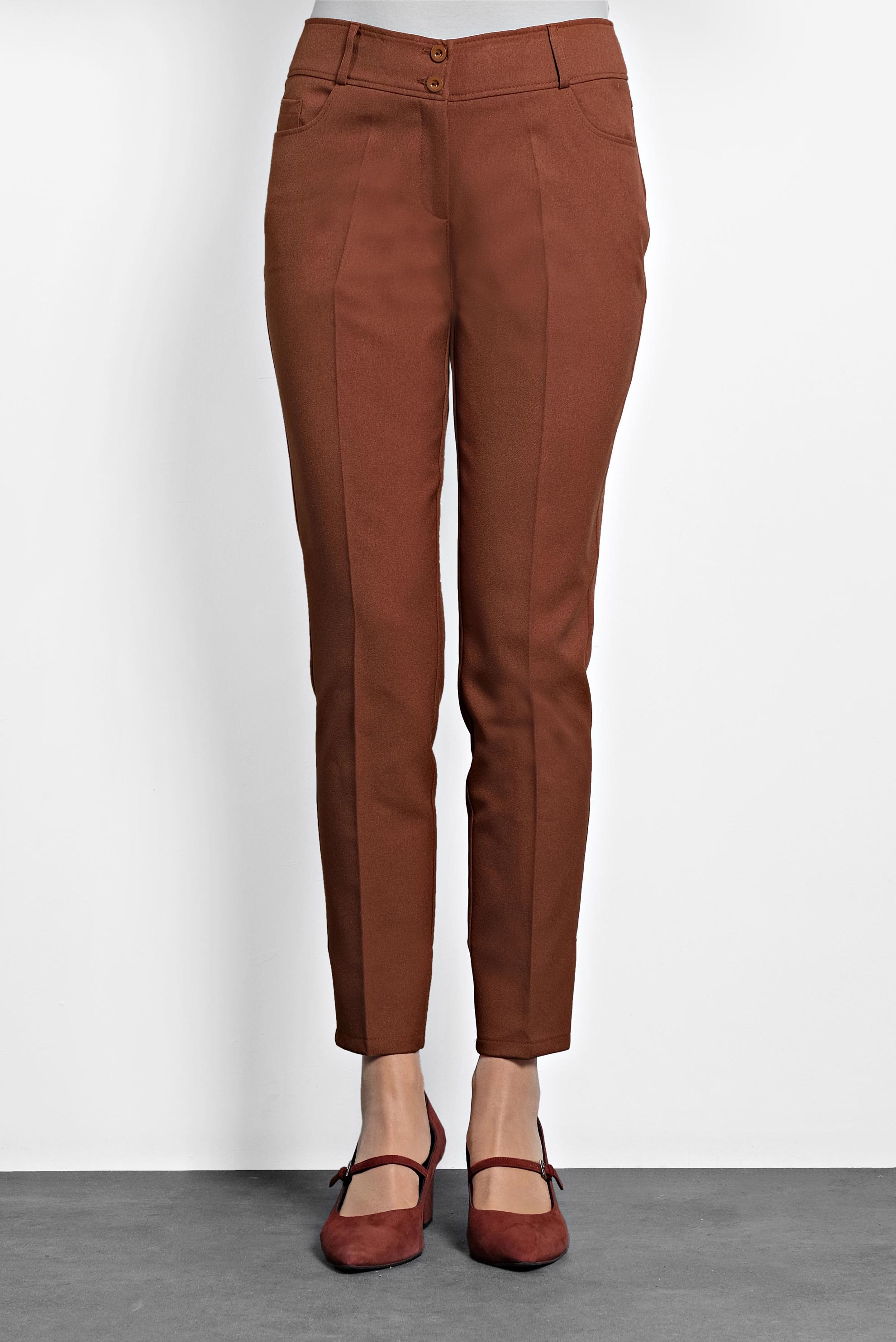 Tesettür giyim TABA ARA BEL DAR PAÇA PANTOLON 7414