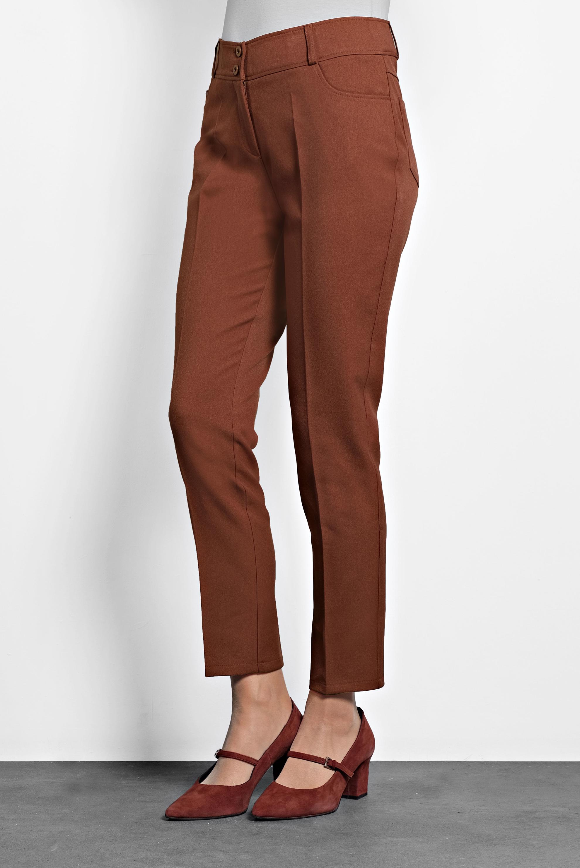 Tesettür giyim TABA ARA BEL DAR PAÇA PANTOLON 7414