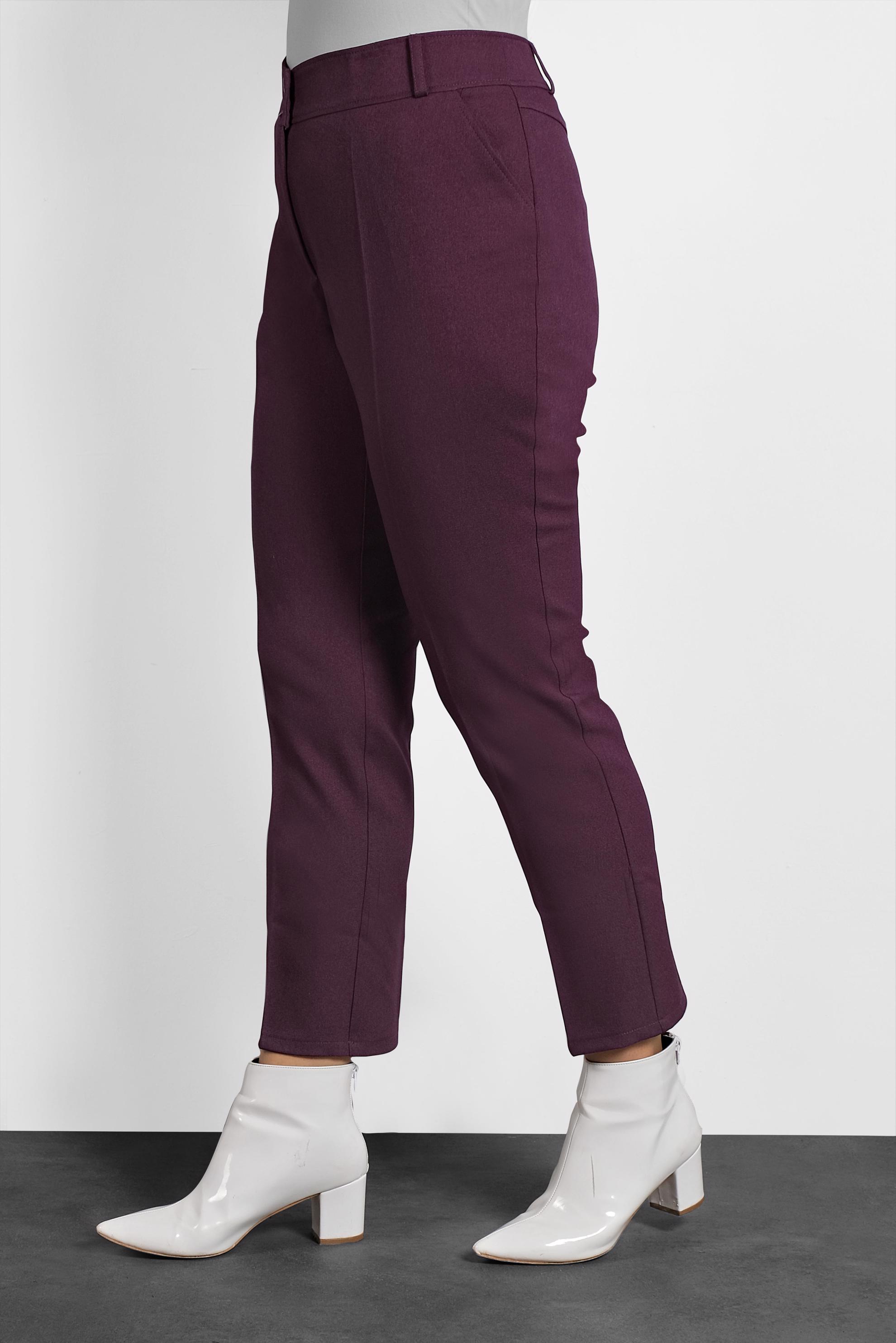 Vêtements hijab PRUNE PANTALON À COUPE CLASSIQUE 7417 