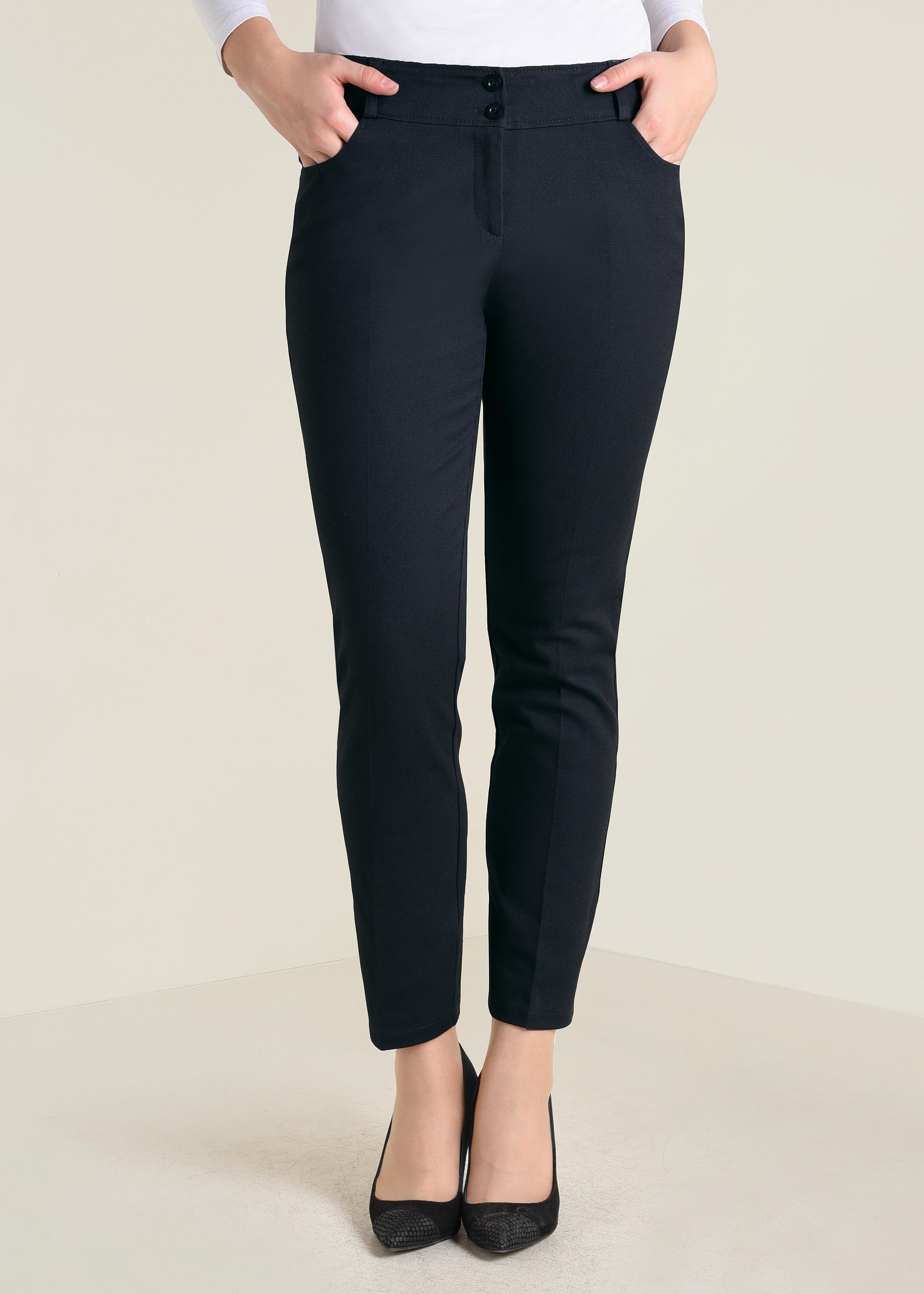 Hijab clothing GREY MID-WAIST COTTON PANTS 7419 