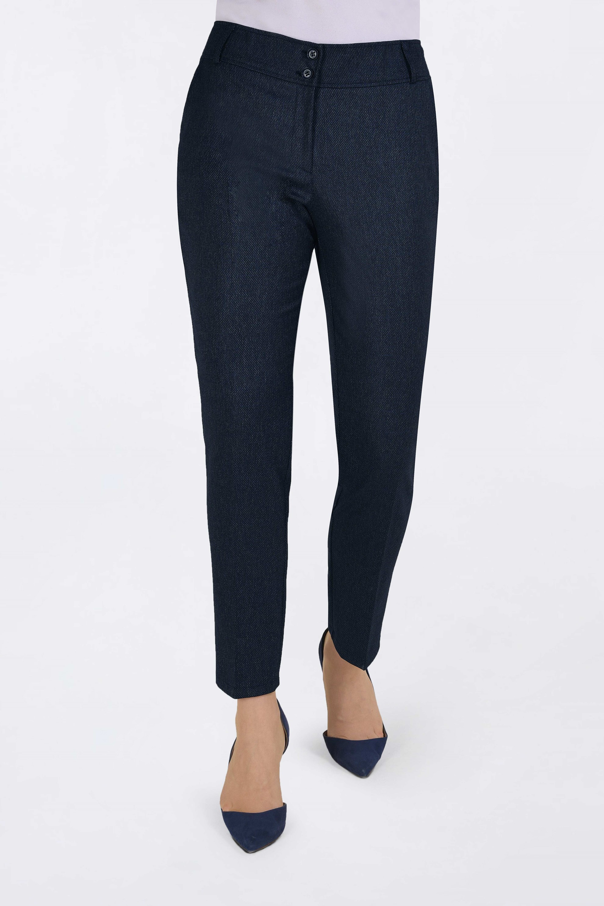 Tesettür giyim LACİVERT JAKARLI KLASİK PANTOLON 7420