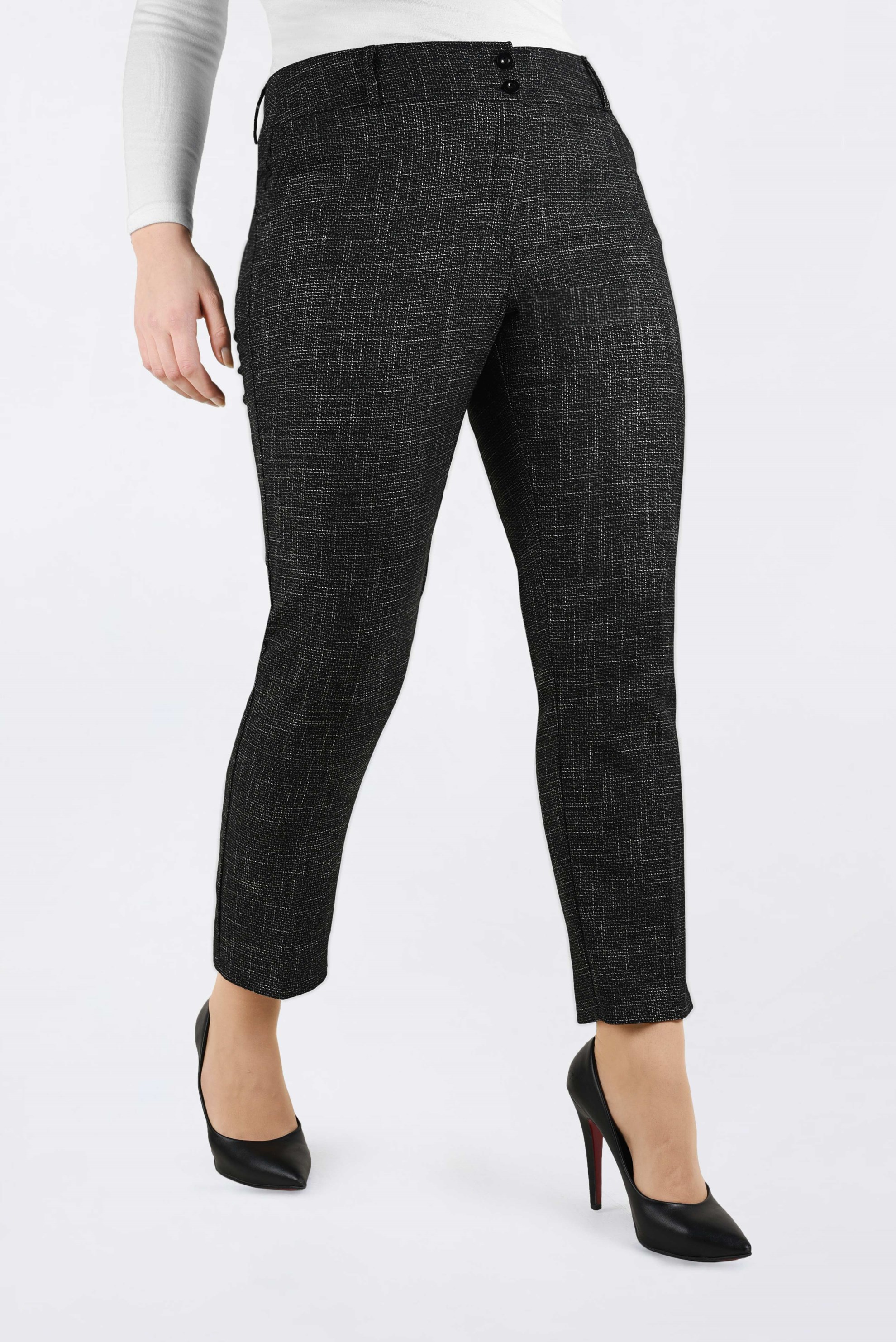 Hijab clothing BLACK MID-RISE PANTS 7422 