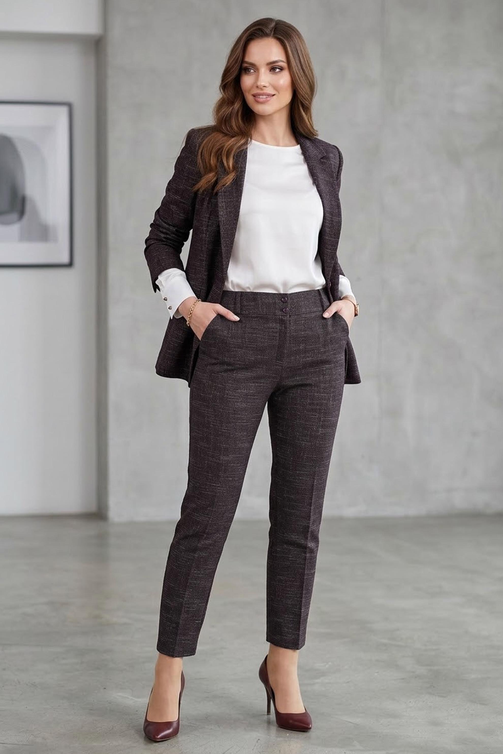 Hijab clothing CLARET RED MID-RISE PANTS 7422 