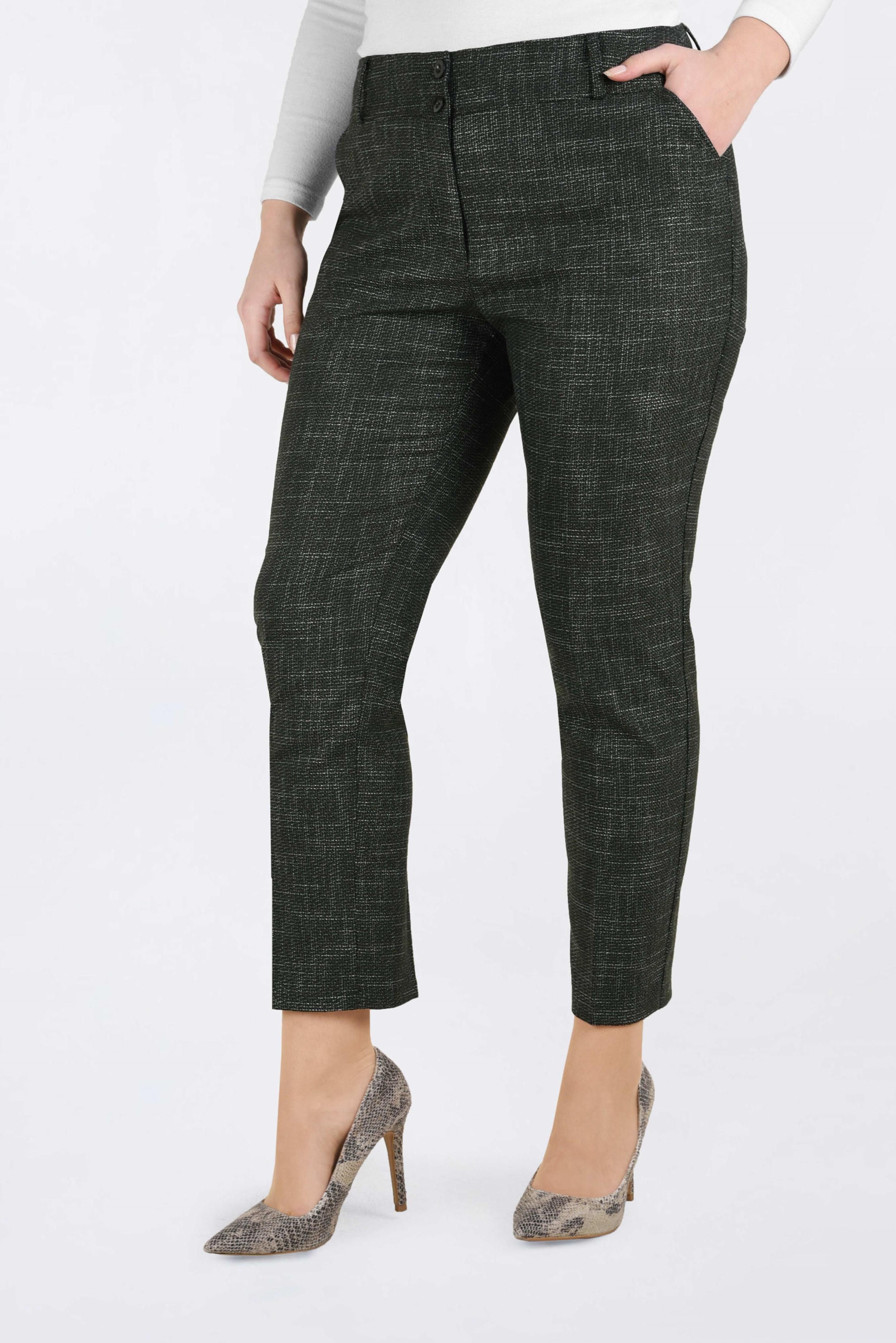 Hijab clothing KHAKI MID-RISE PANTS 7422 