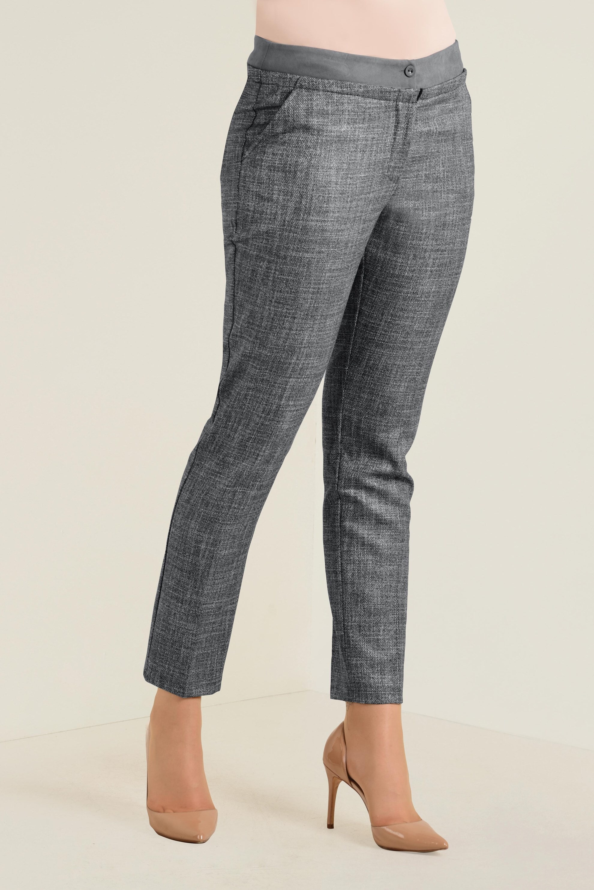 Tesettür giyim SİYAH DAR PAÇA ARA BEL PANTOLON 7431 