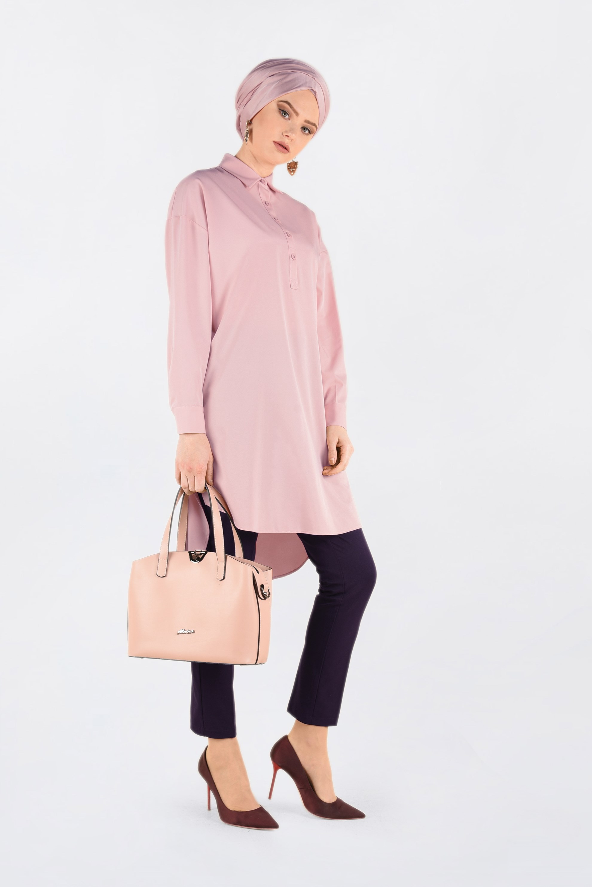 Tesettür giyim MÜRDÜM DÜĞME DETAYLI PANTOLON 7435 