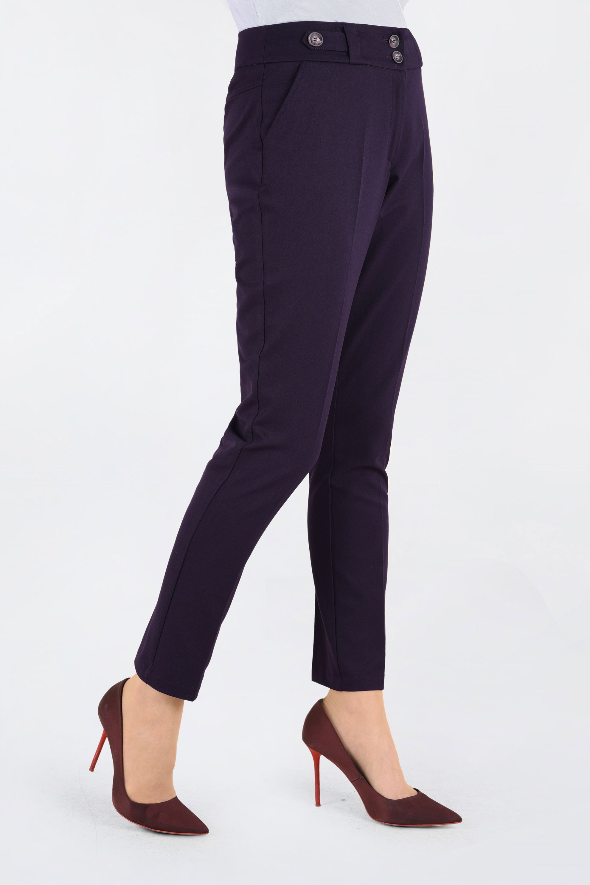 Tesettür giyim MÜRDÜM DÜĞME DETAYLI PANTOLON 7435 