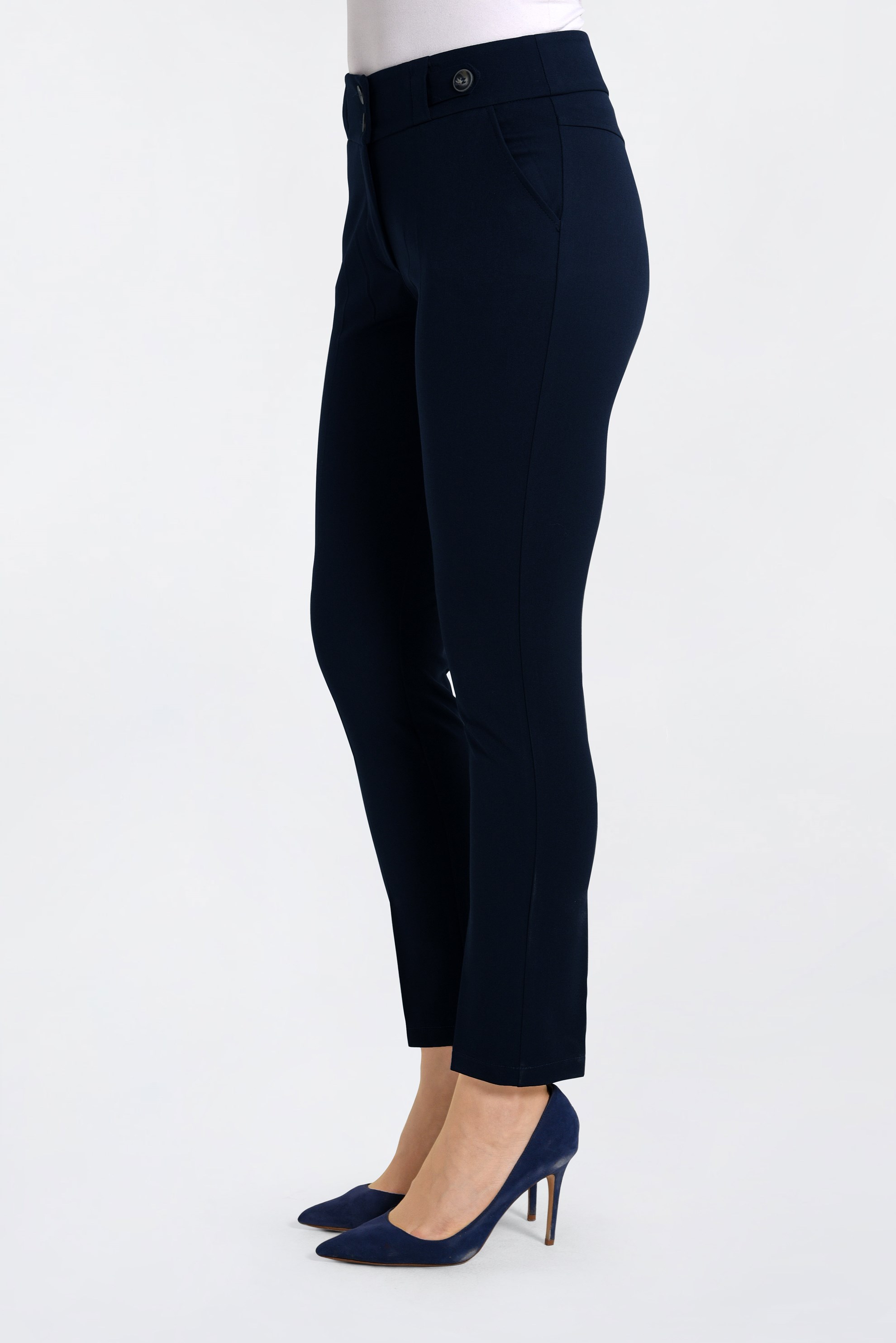 Tesettür giyim LACİVERT DÜĞME DETAYLI PANTOLON 7435 