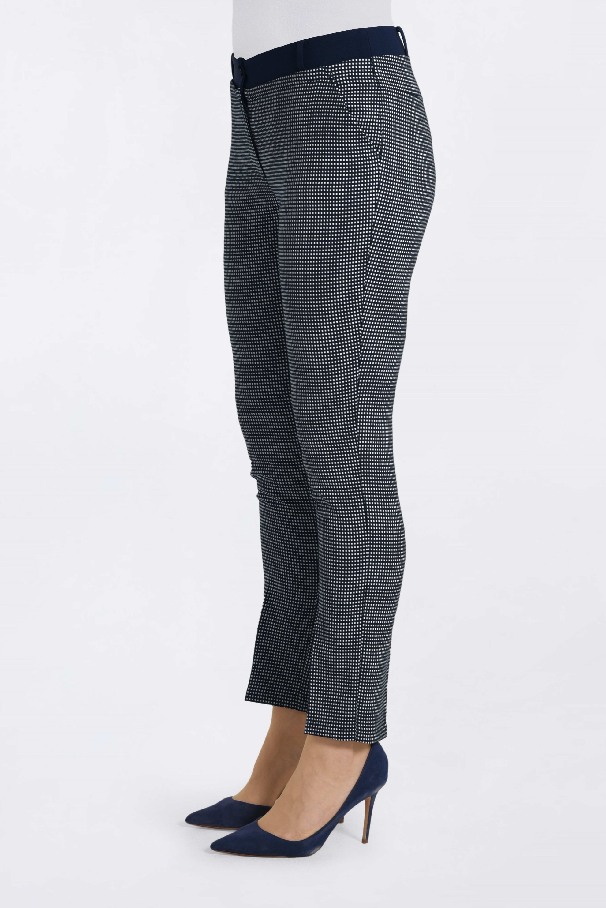 Tesettür giyim LACİVERT ARA BEL DAR PAÇA PANTOLON 7441