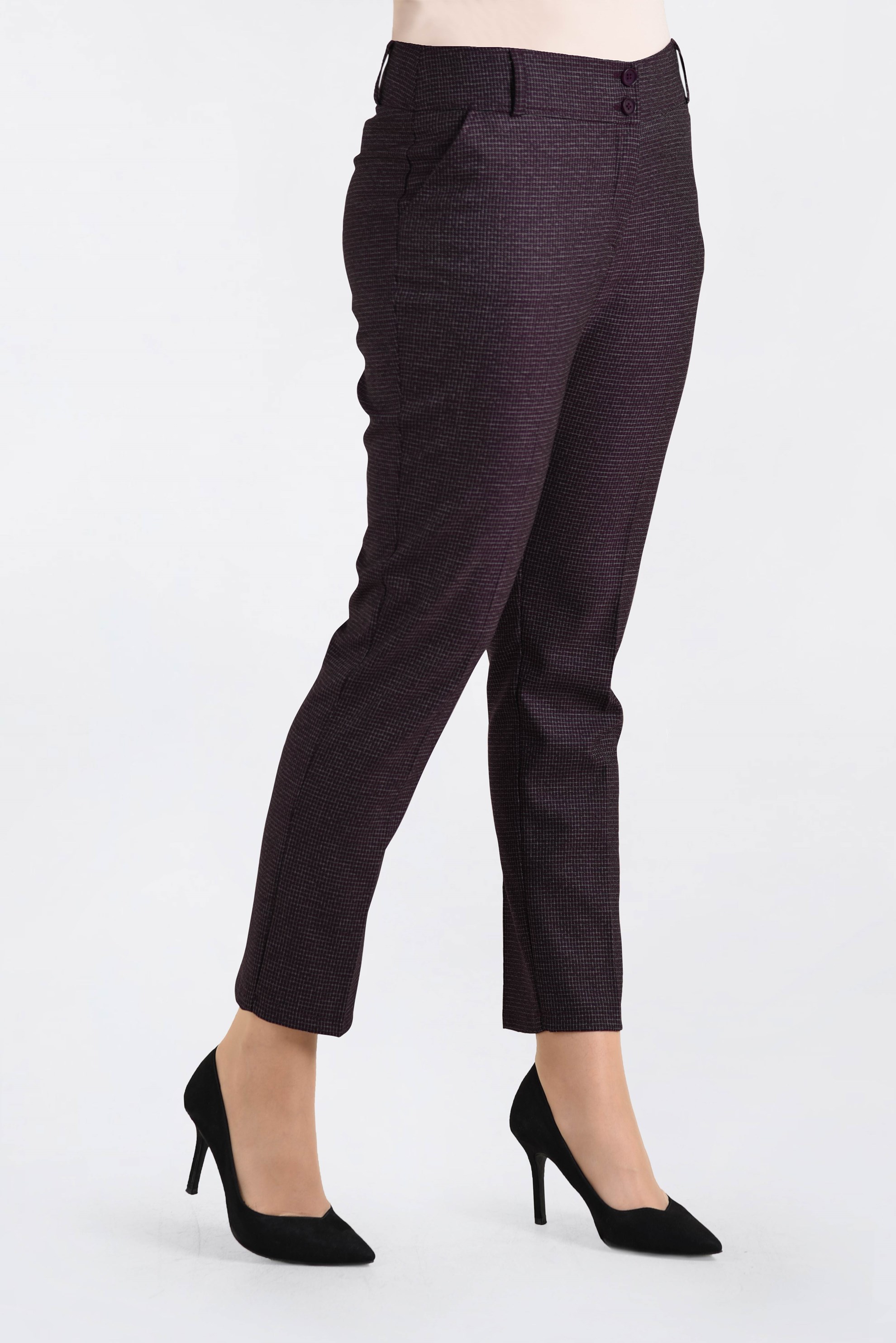 Tesettür giyim MÜRDÜM ARA BEL DÜĞMELİ PANTOLON 7442 