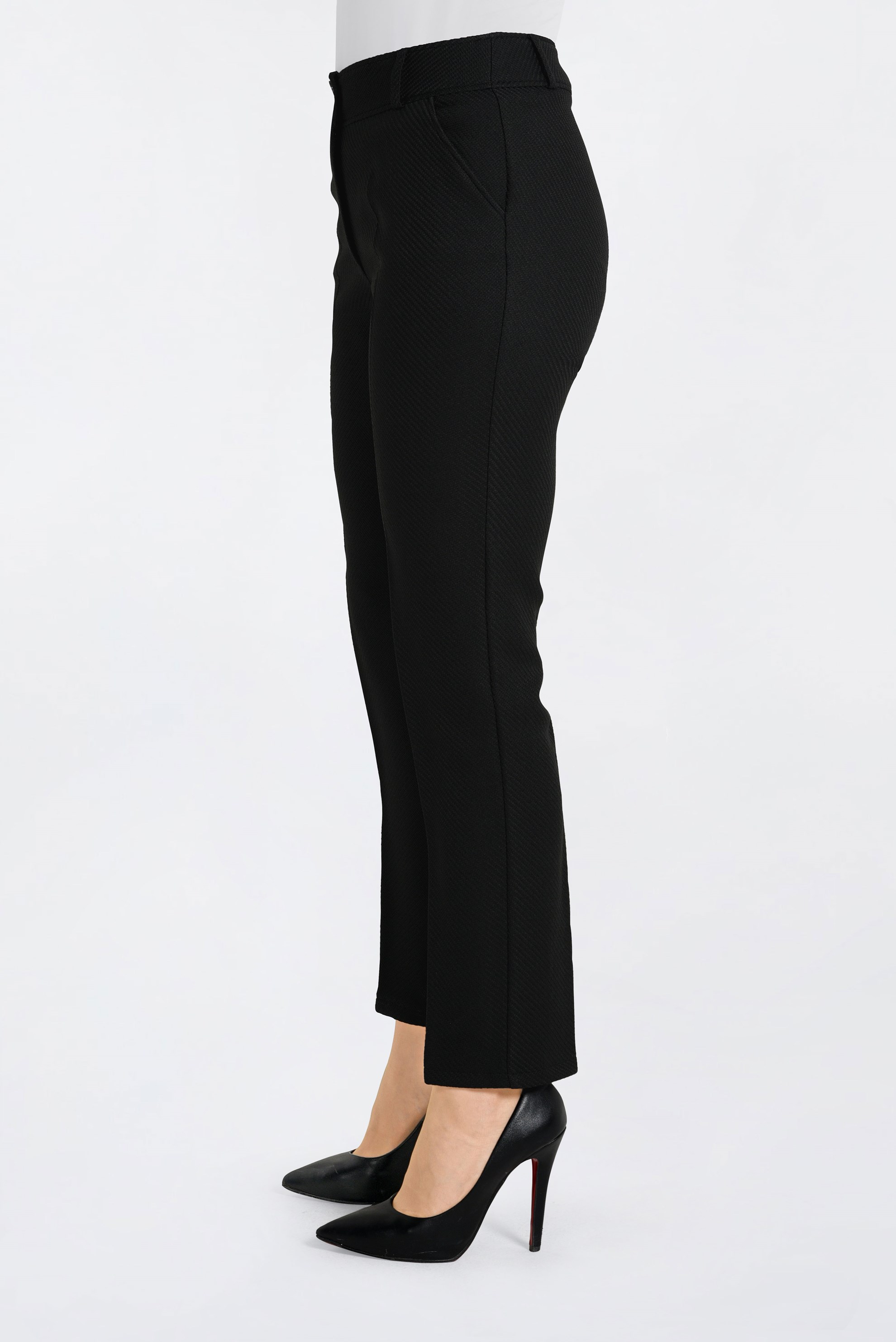 Tesettür giyim SİYAH DAR PAÇA YÜKSEK BEL PANTOLON 7446 