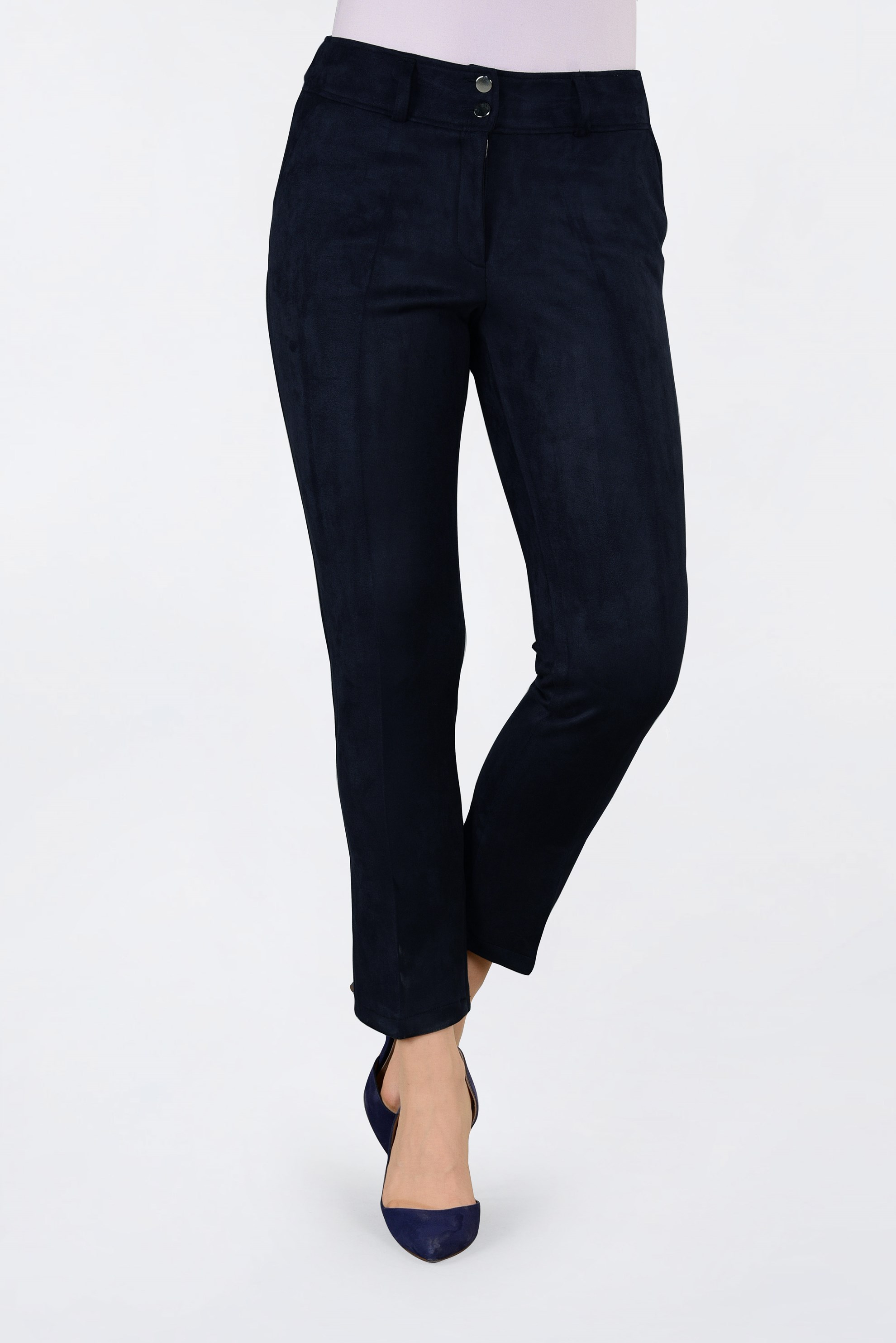 Tesettür giyim LACİVERT DAR PAÇA SÜET PANTOLON 7449 