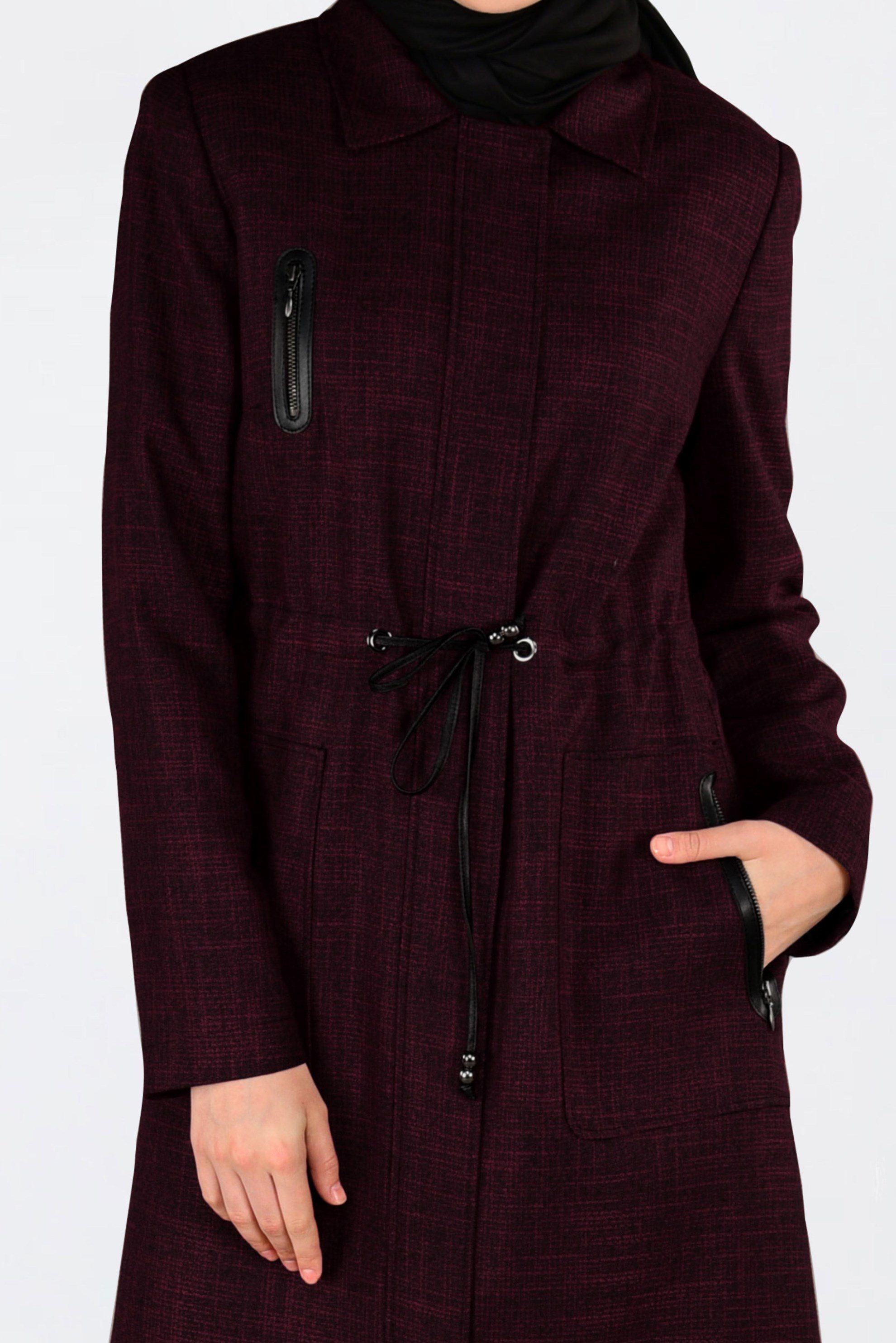 Tesettür giyim SİYAH GİZLİ FERMUARLI PARDESÜ 1355