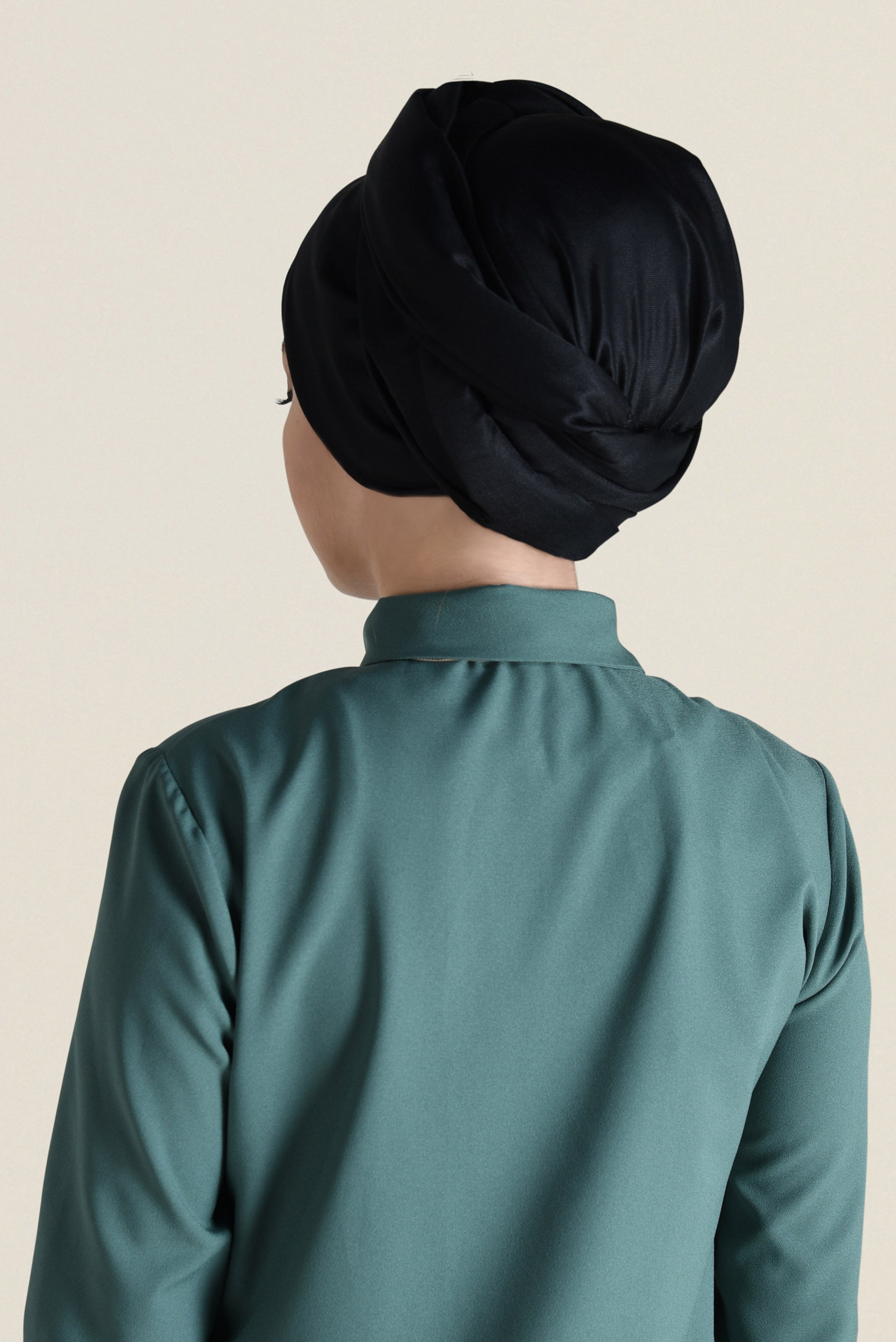 Tesettür giyim SİYAH ALVİNA DÜZ İPEKSİ ŞAL 9925 