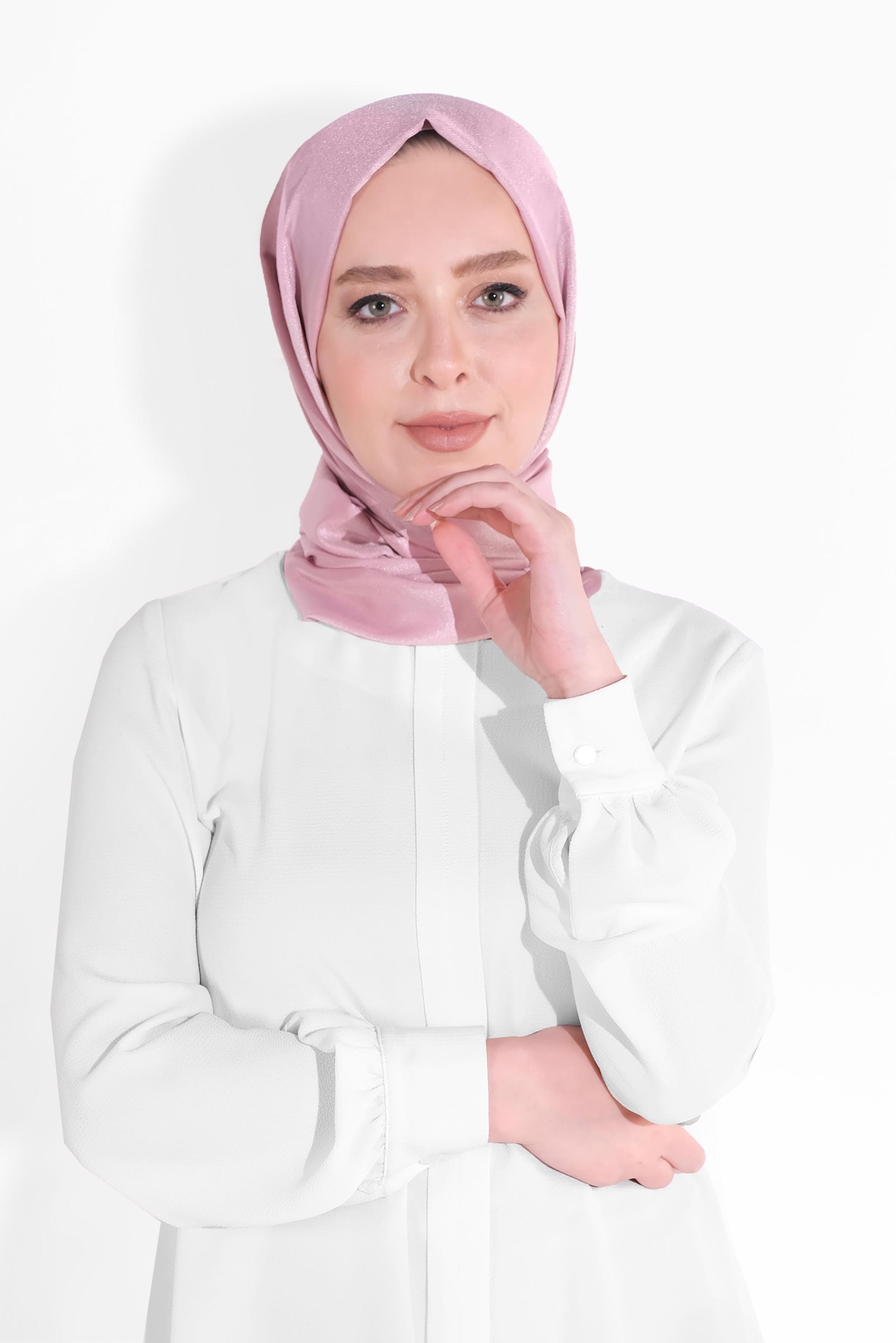 Tesettür giyim BEJ ALVİNA DÜZ İPEKSİ ŞAL 9925 