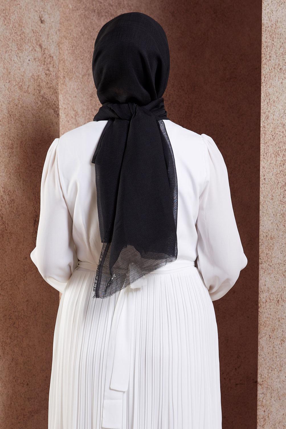 Vêtements hijab NOIR CHÂLE ALVINA 9930
