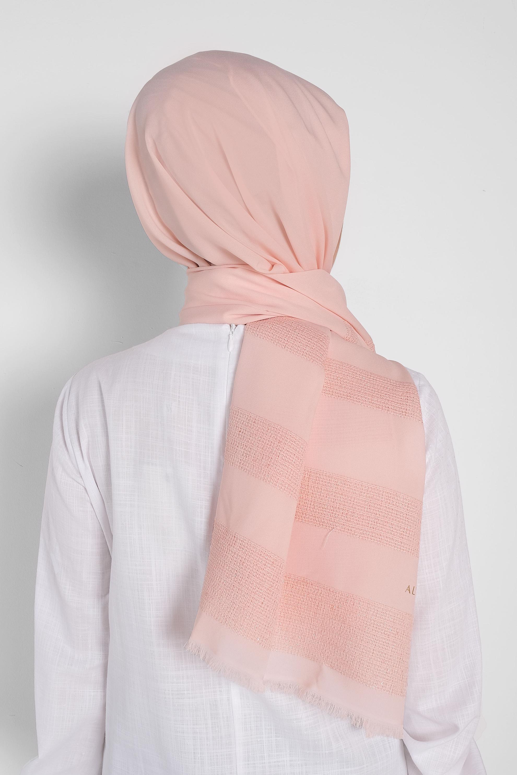 Tesettür giyim PUDRA ALVİNA HİNT İPEK SAL 9933 