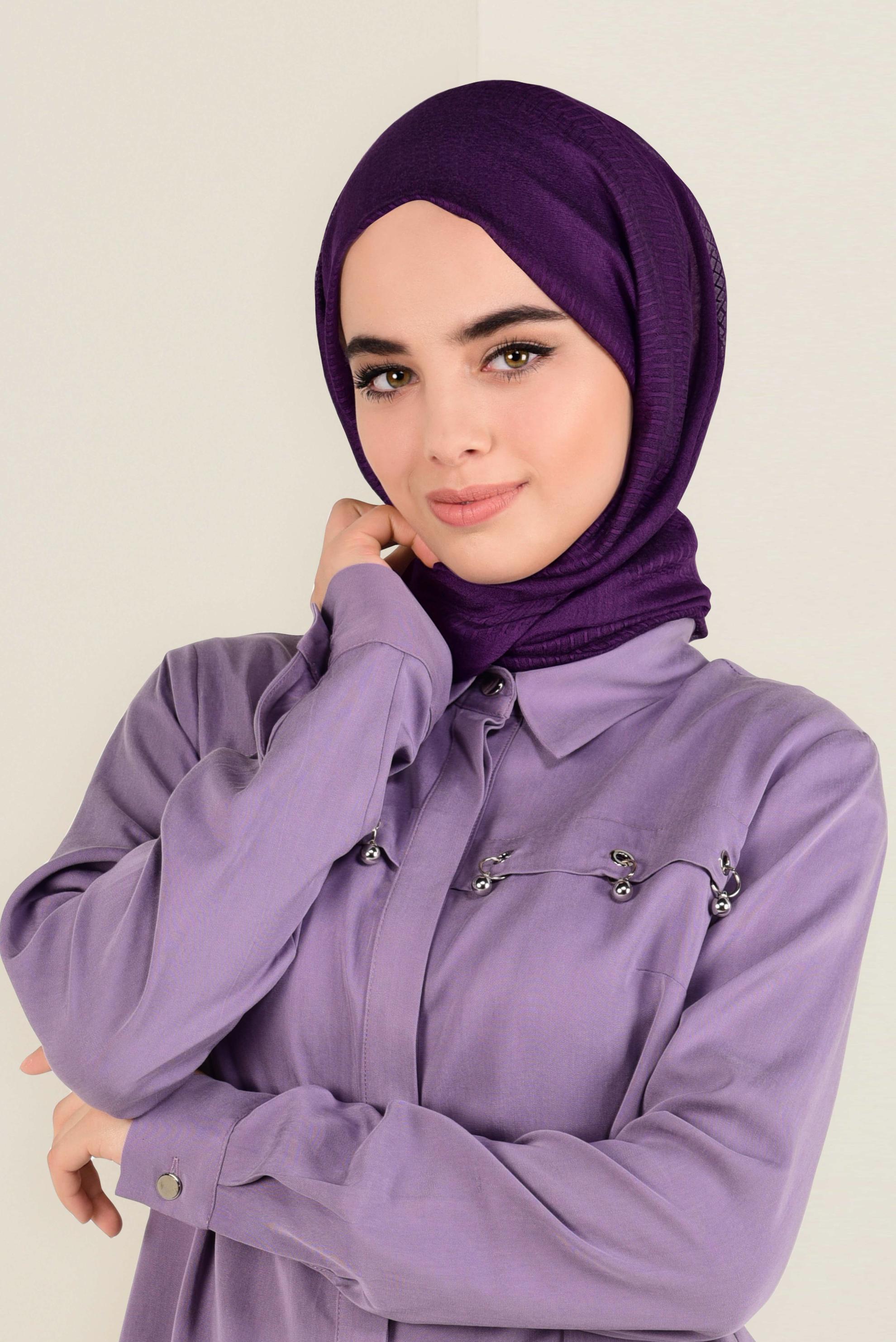 Tesettür giyim MÜRDÜM ALVİNA KUPON ŞAL 9936 