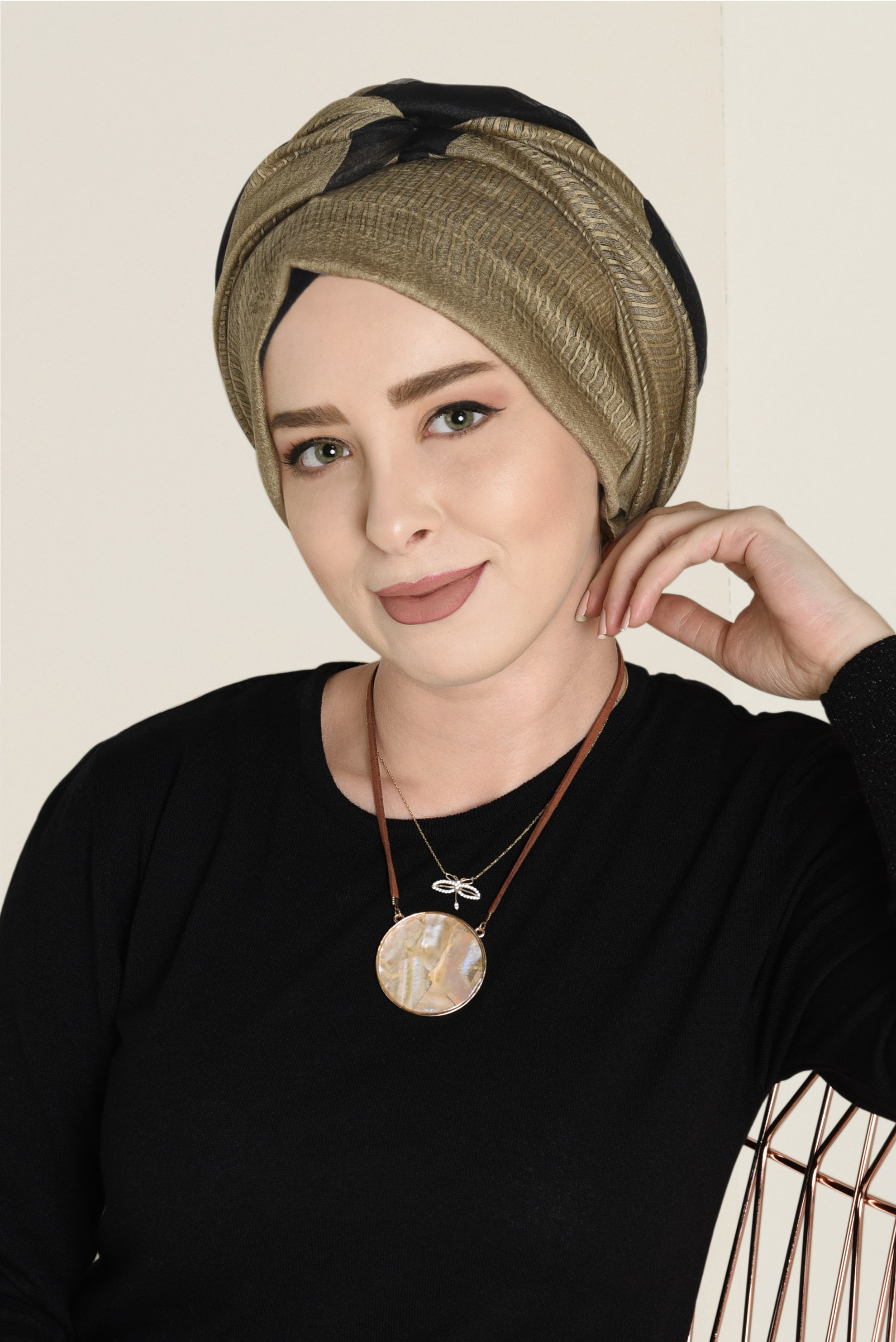 Tesettür giyim ALTIN ALVİNA KUPON ŞAL 9936 