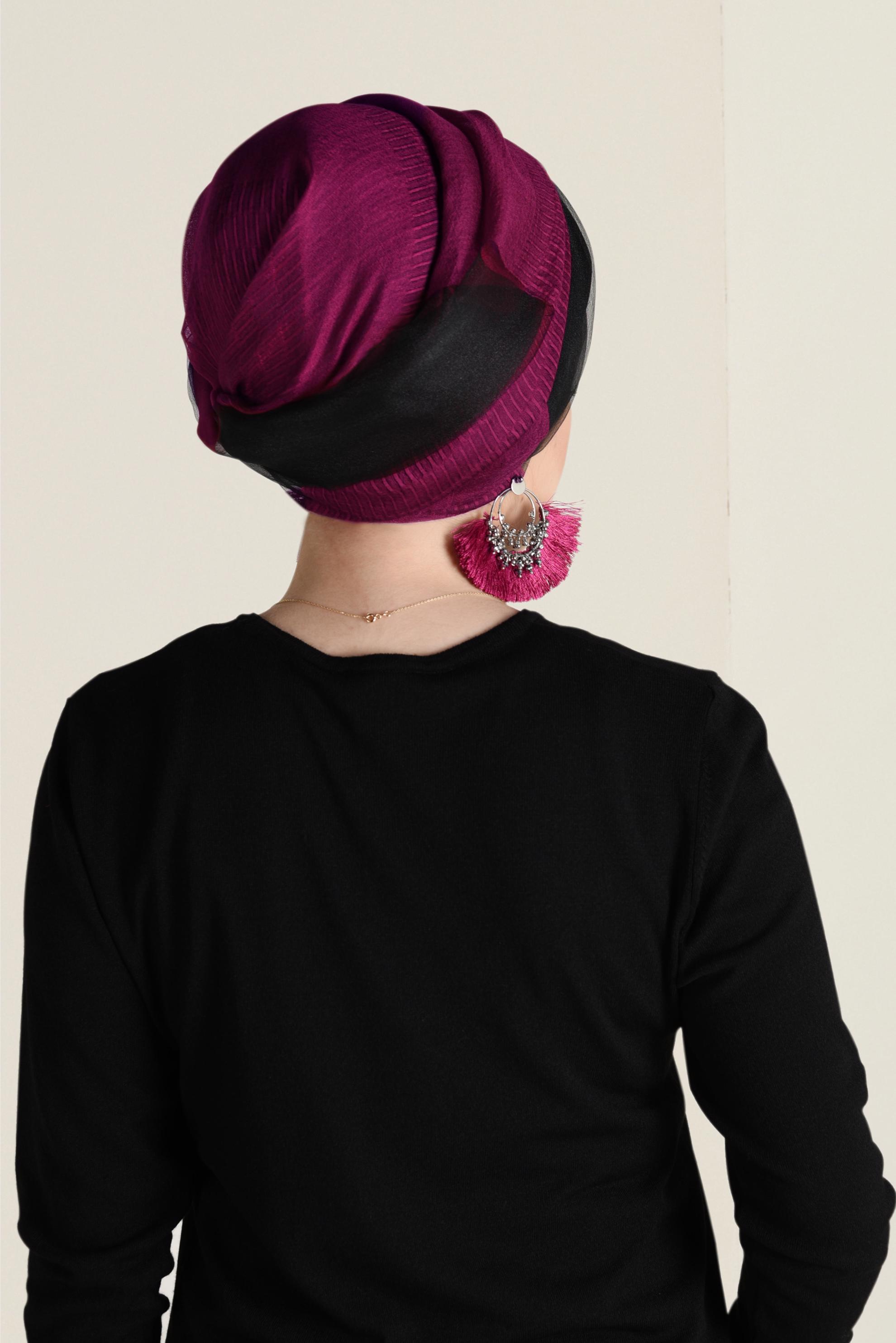 Tesettür giyim BORDO ALVİNA KUPON ŞAL 9936 