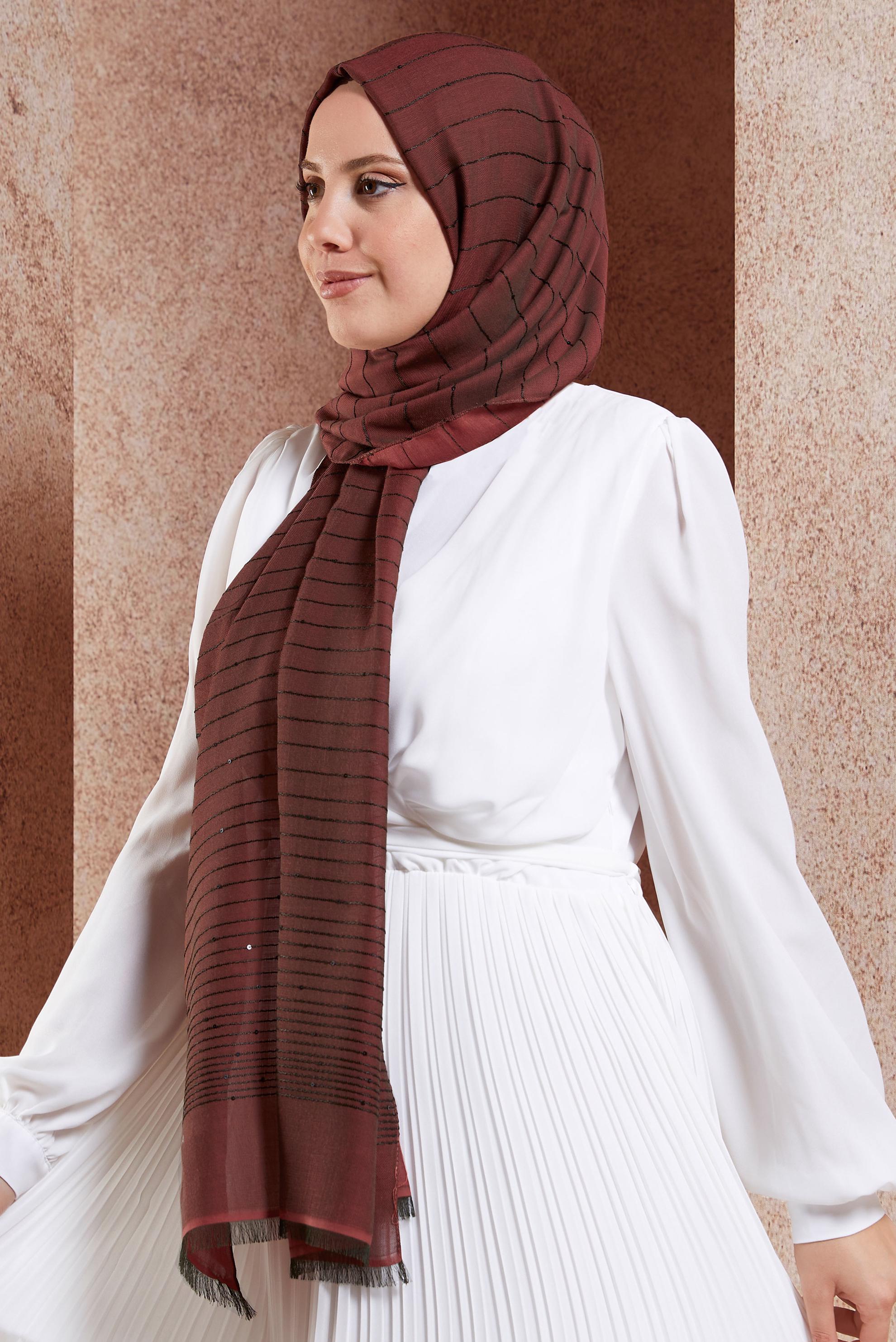 Tesettür giyim YEŞİL ALVİNA ŞAL 9937 