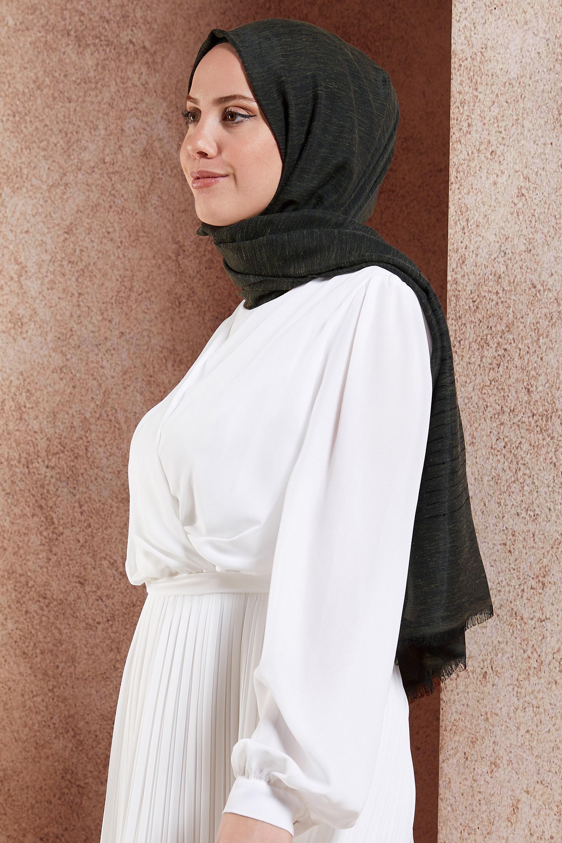 Tesettür giyim SİYAH ALVİNA  ŞAL 9938 