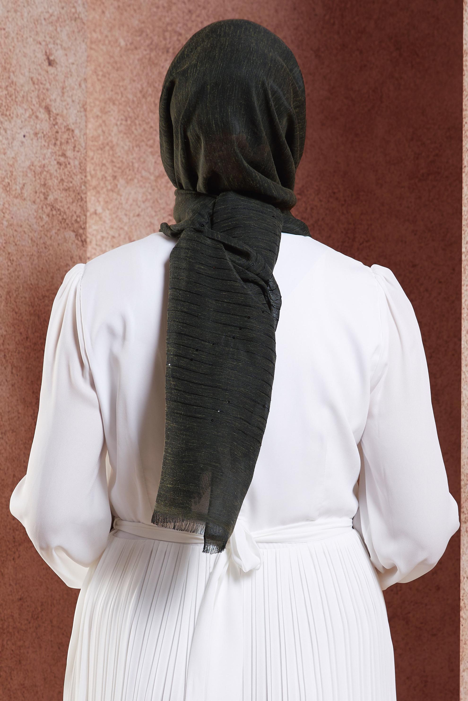 Tesettür giyim SİYAH ALVİNA  ŞAL 9938 