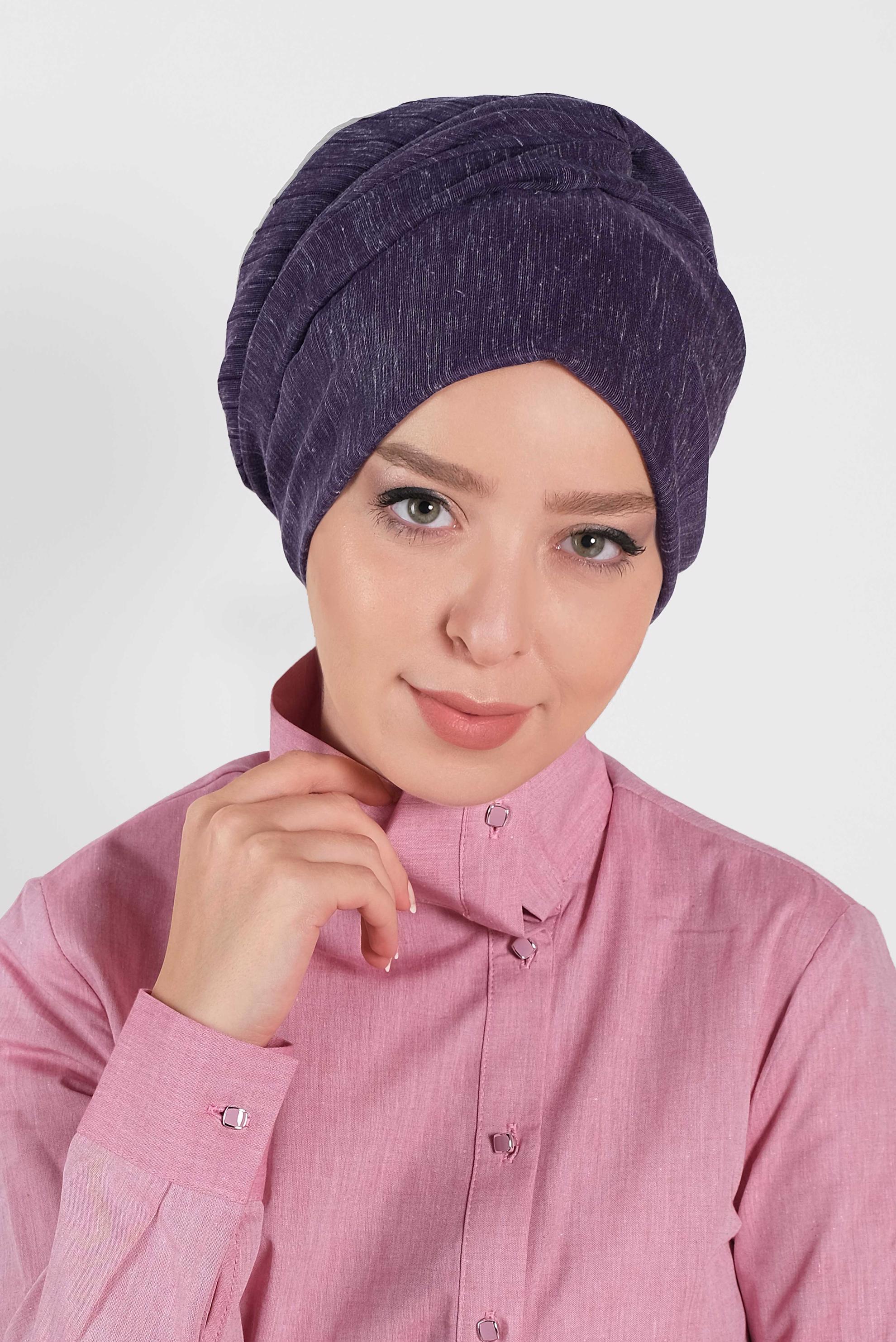 Tesettür giyim MOR ALVİNA  ŞAL 9938 